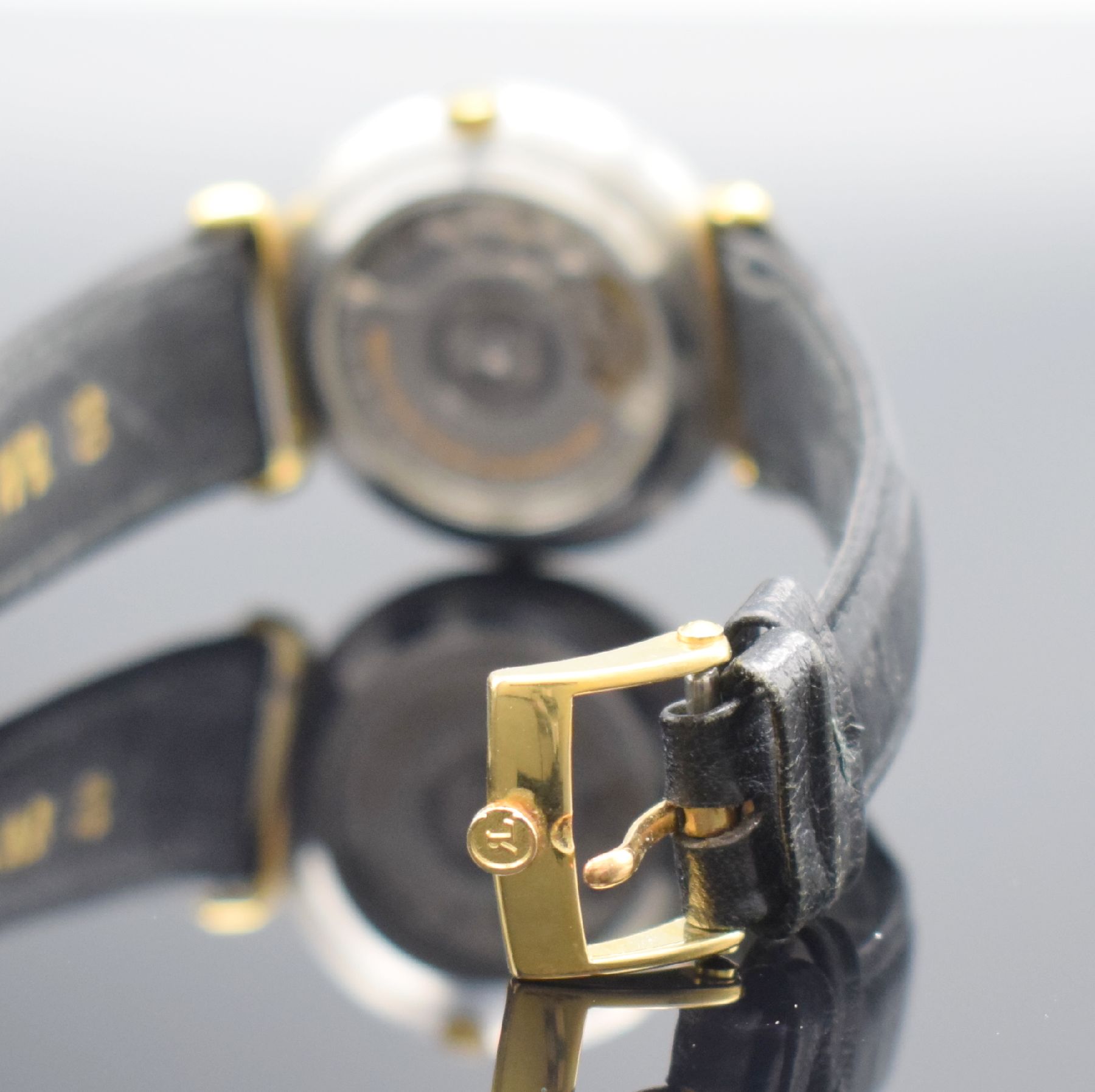 Detail d: CHRONOSWISS / KELEK Armbanduhr mit Kalender inklusive Mondphase, Schweiz um 1987, Automatik, Edelstahl/Gold komb., vergl. Boden aufgedr., angesetzt. ...