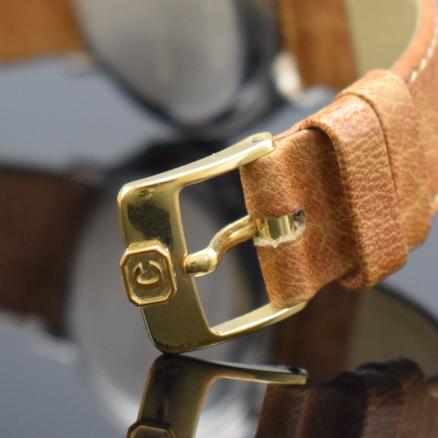 Detail d: CHOPARD Luna D'Oro Armbanduhr mit Vollkalender Referenz 8055 4, Schweiz um 1995, Automatik, 2-teil. Gehäuse in Edelstahl/Gold, Boden aufgedr., ...