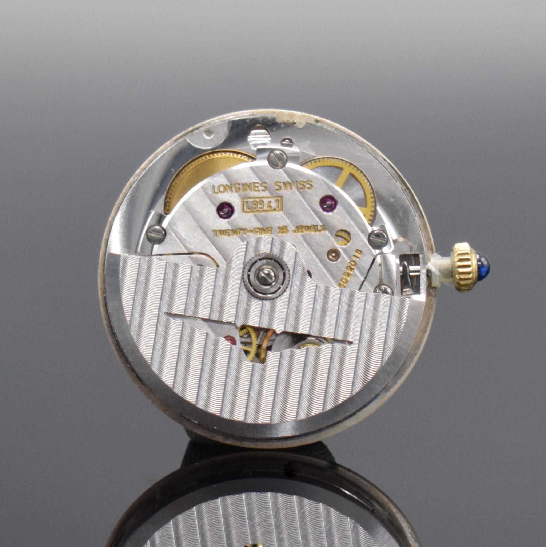 Detail f: LONGINES Damenarmbanduhr in GG 750/000, Schweiz um 1980, Automatik, Boden aufgedr., neutr. Lederband m. verg. orig. Dornschl., Schmuckkrone, ...