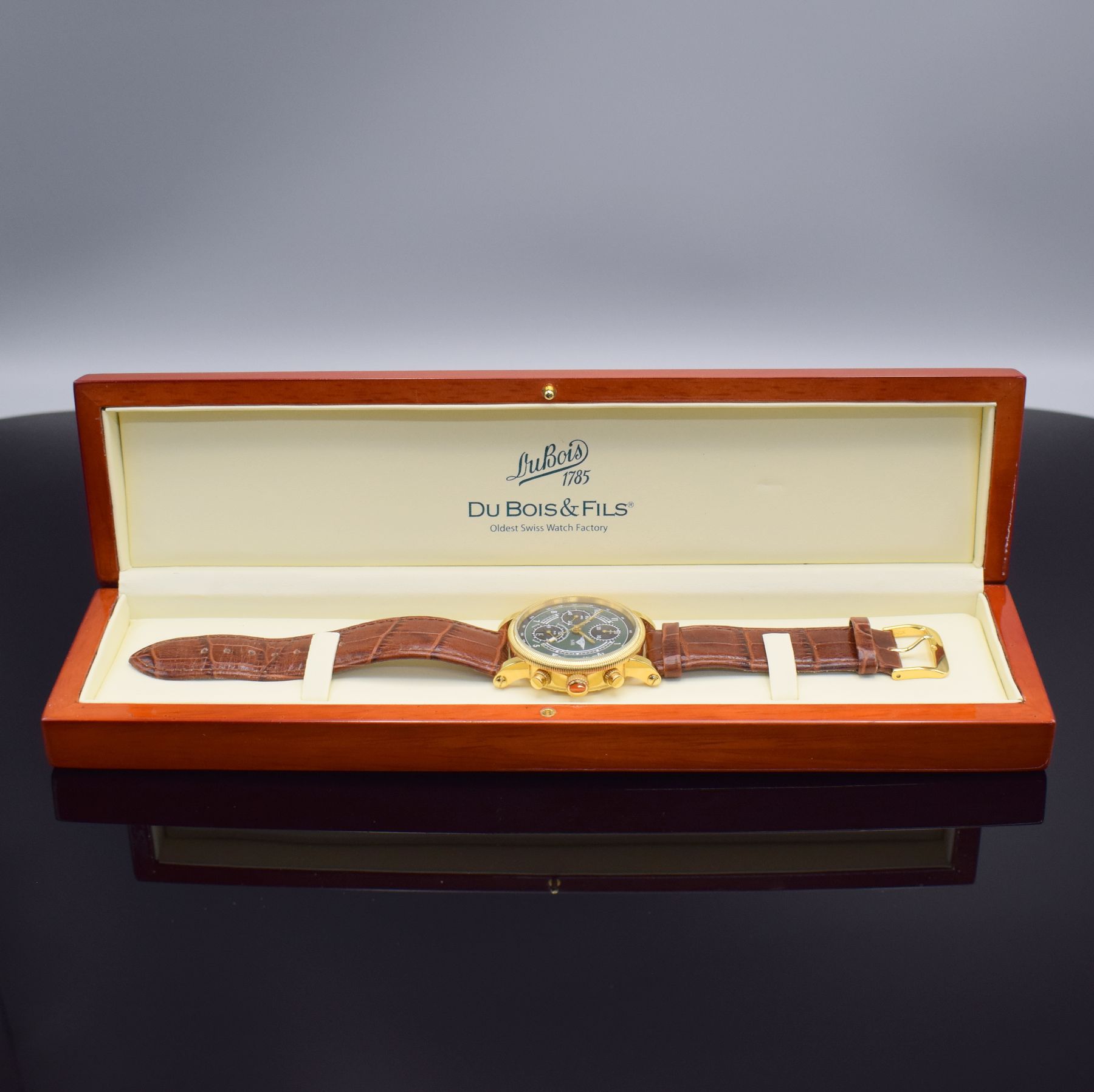 Detail f: PHILIPPE DU BOIS S.S. 100 limited Edition vergoldete Herrenarmbanduhr mit Chronograph, Schweiz um 2005, Automatik, auf 999 Stück limitiertes ...