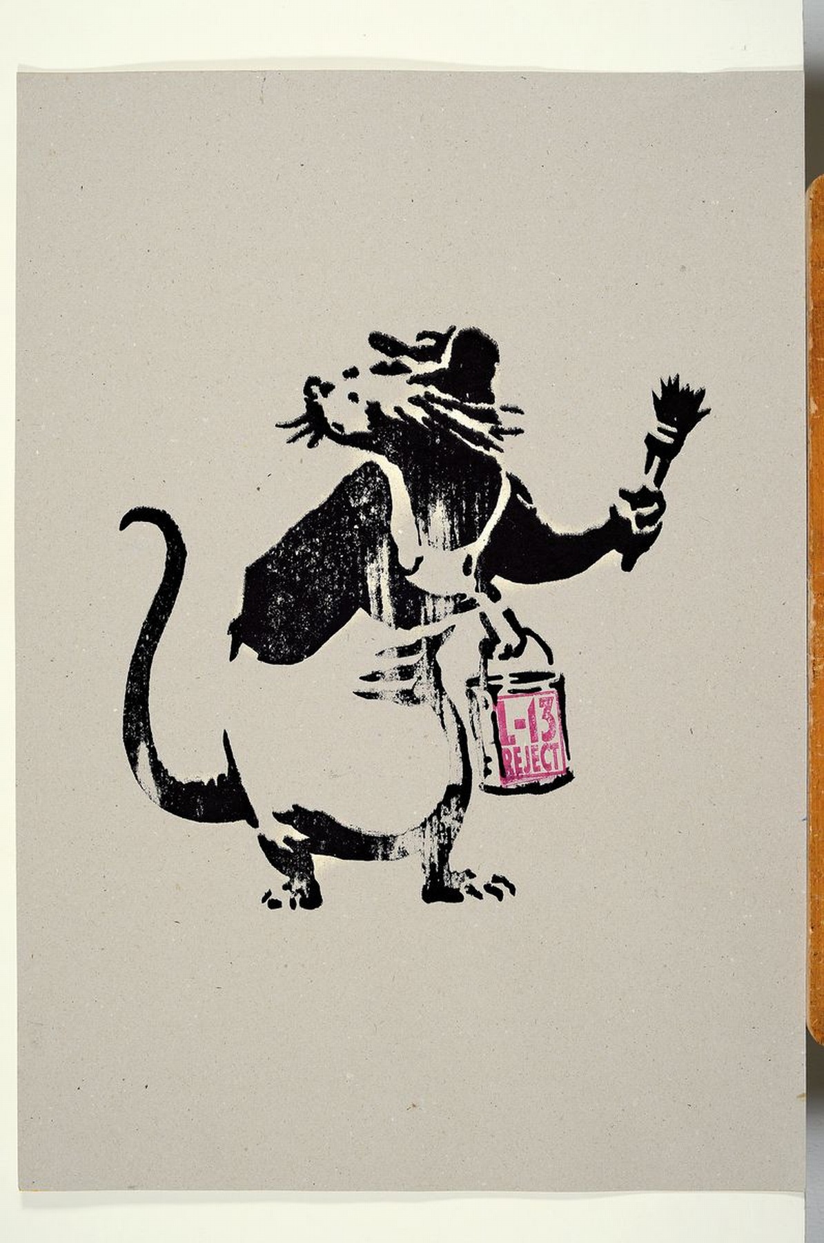 Detail k: Banksy by Not Banksy, Farbsiebdruck/Karton, Stempel, gebrsp., ca. 64x45 cm
