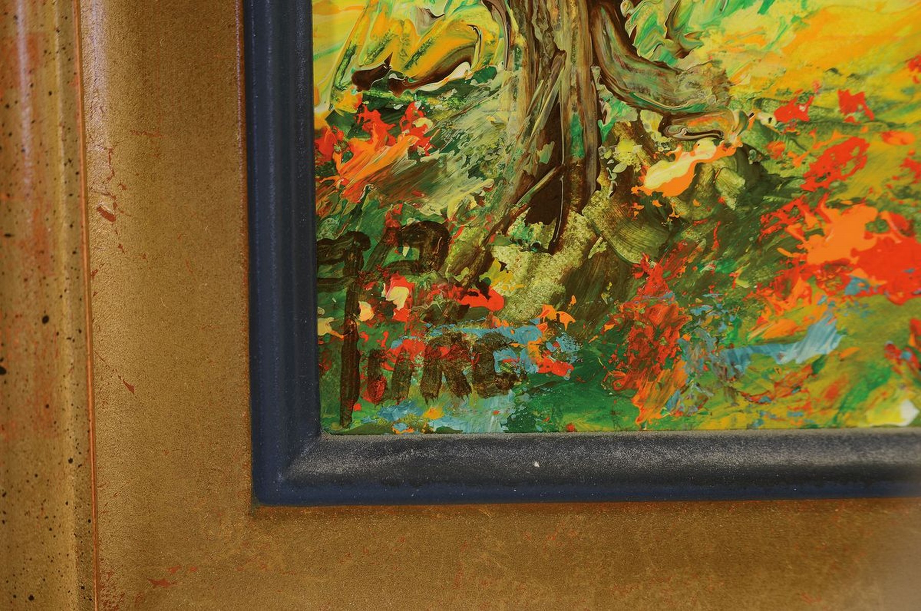 Detail a: Frank Turc, 1944-2008, Du cote de chez moi, Öl/Lwd, links unten signiert, rückseitig betitelt und dat. 1997, ca. 20x20cm, R. ca. 40x40cm