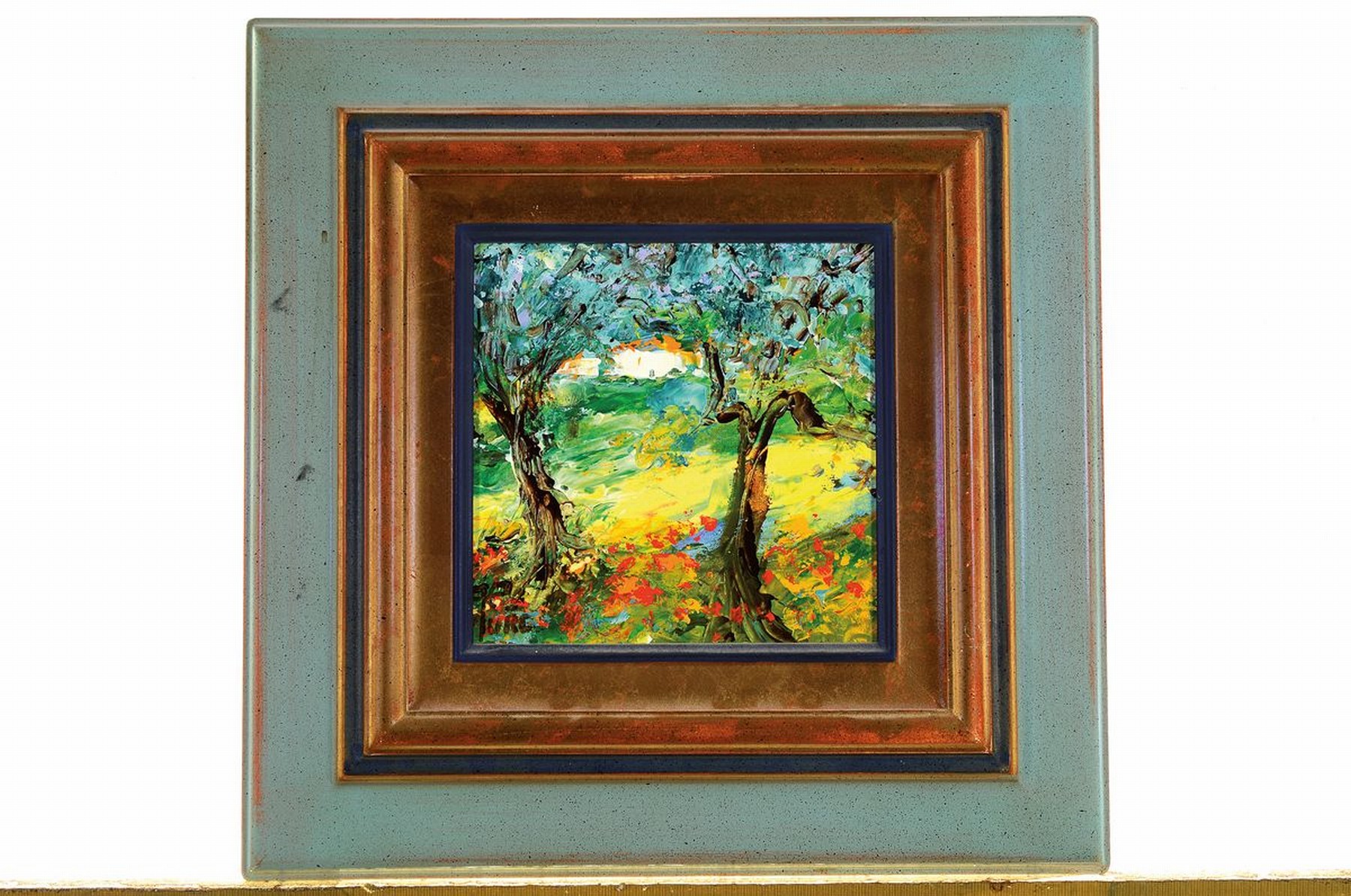 Detail k: Frank Turc, 1944-2008, Du cote de chez moi, Öl/Lwd, links unten signiert, rückseitig betitelt und dat. 1997, ca. 20x20cm, R. ca. 40x40cm