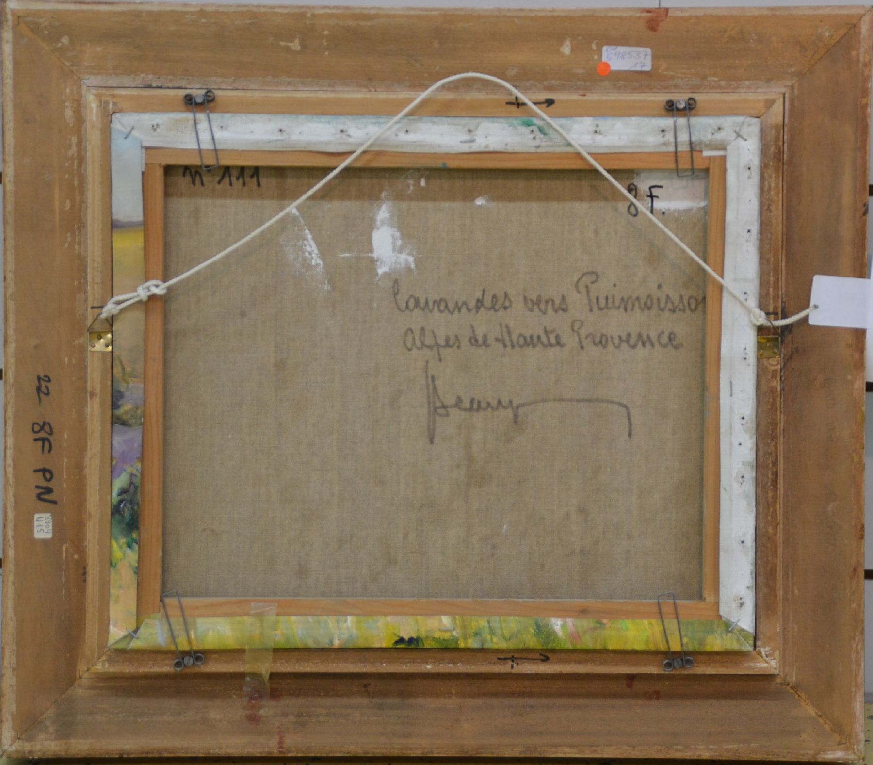 Detail c: Claude Beaujean, 1921-1997, Lavandes vers Puimoisson alpes de Haute Provence, Öl/Lwd, rechts unten signiert, rückseitig betitelt, ca. 38x46cm, R. ...