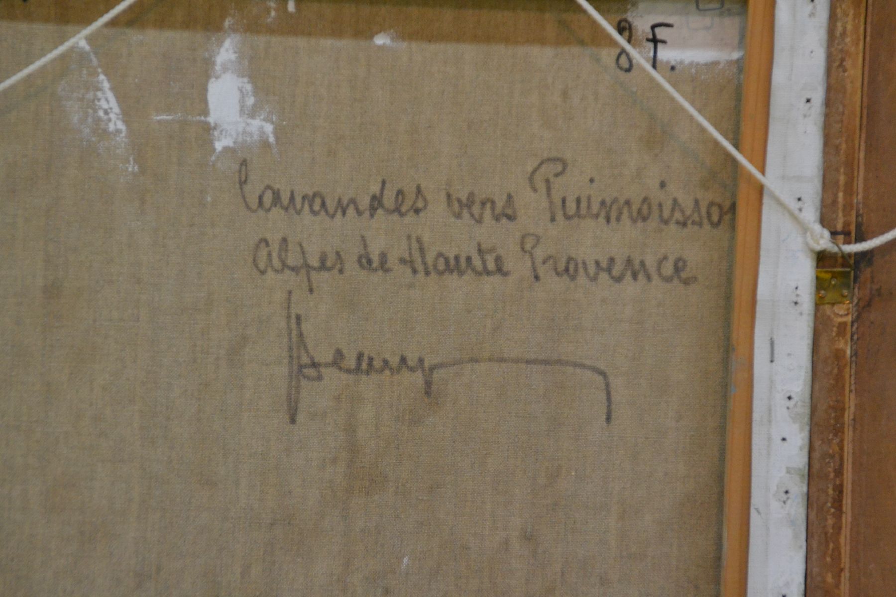 Detail d: Claude Beaujean, 1921-1997, Lavandes vers Puimoisson alpes de Haute Provence, Öl/Lwd, rechts unten signiert, rückseitig betitelt, ca. 38x46cm, R. ...