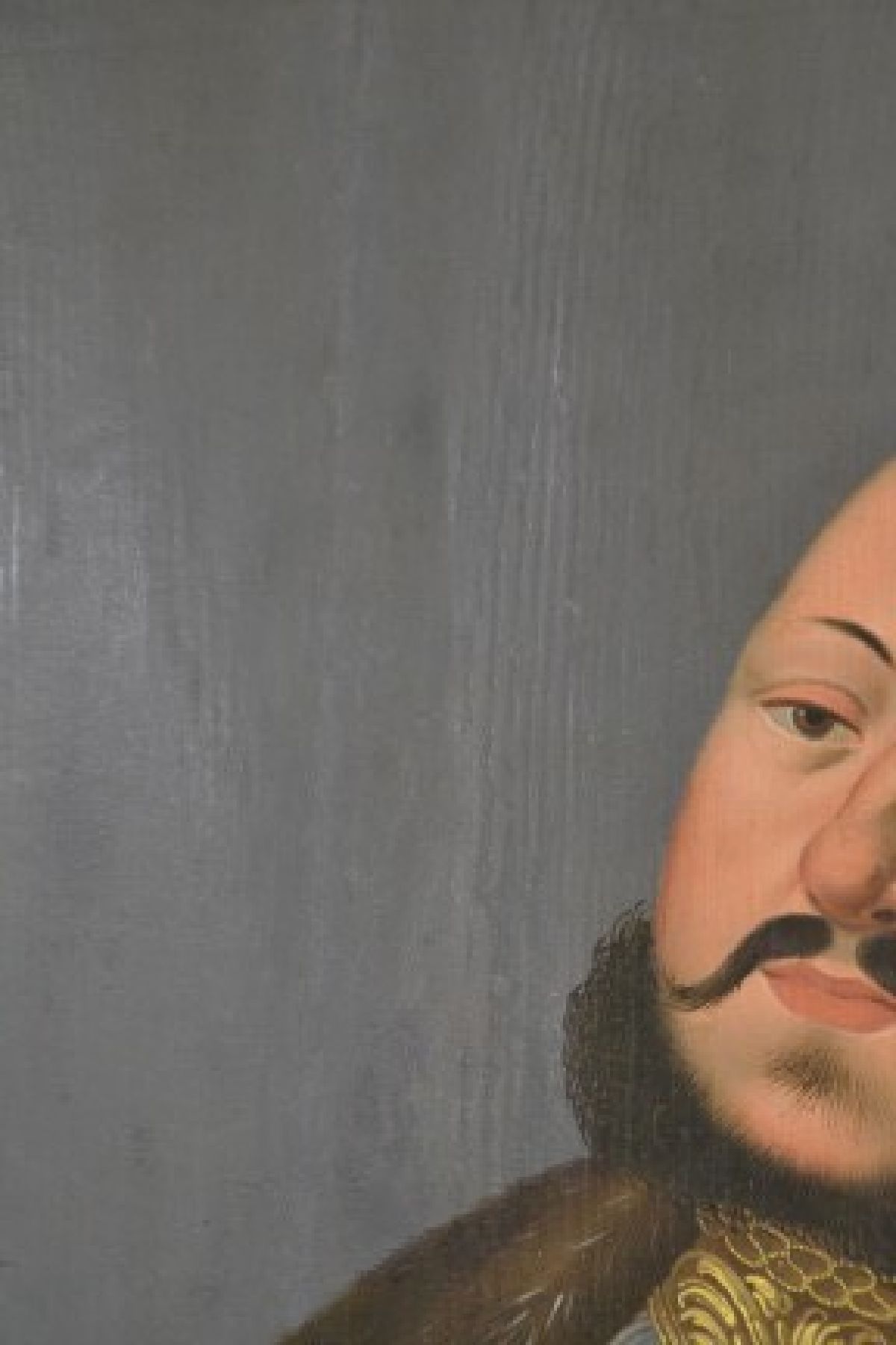 Detail i: Nachfolge Lucas Cranach d.Ä.: Bildnis Johann Friedrich der Großmütige, Kurfürst von Sachsen (1503-1554), wohl 18.Jh., nach dem Vorbild des ...