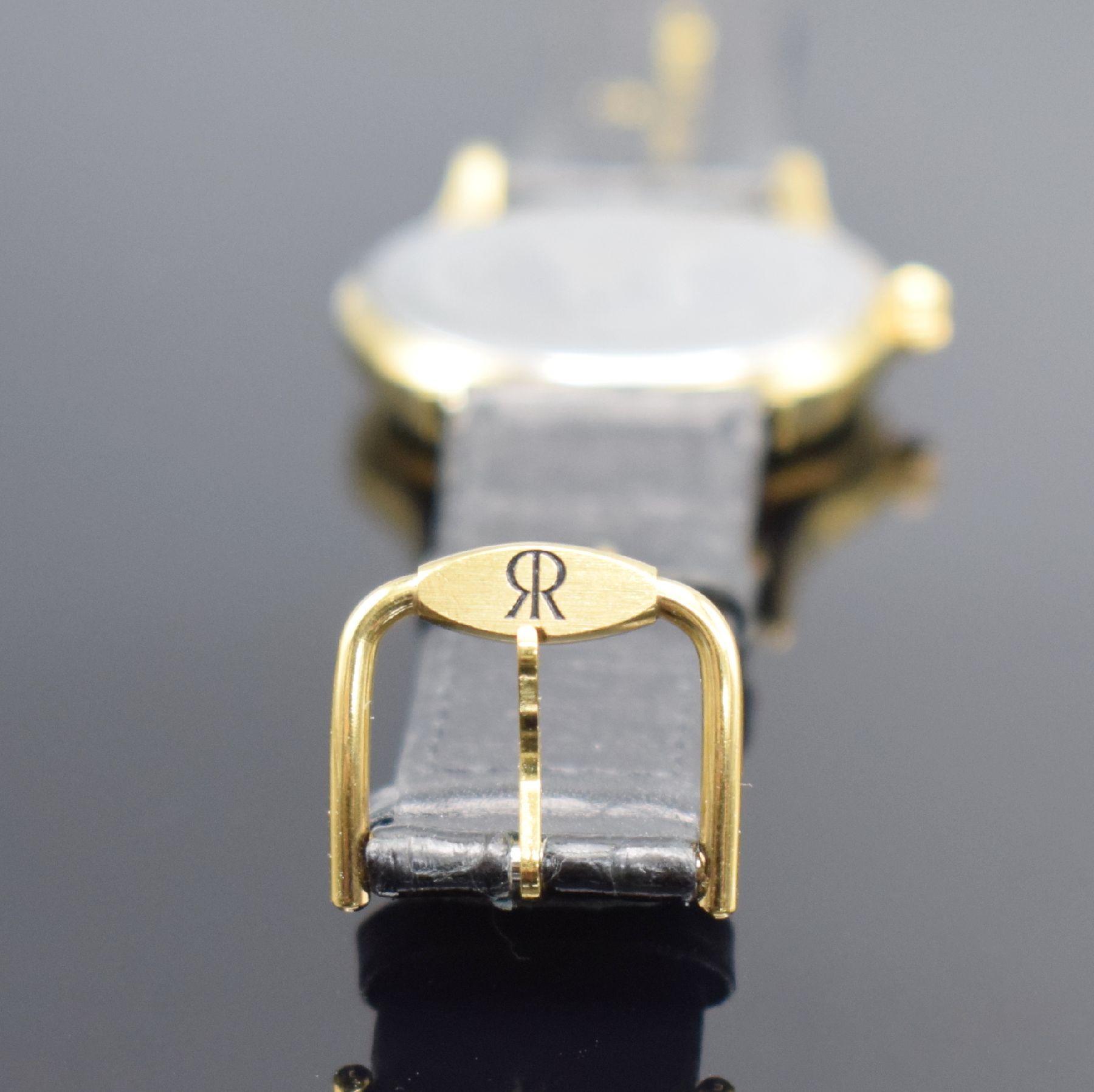 Detail c: REVUE THOMMEN Herrenarmbanduhr Saltarello Referenz 5222001, Handaufzug, verg. Metallgeh. inkl. orig. Lederband m. orig. Dornschl., aufgedr. ...