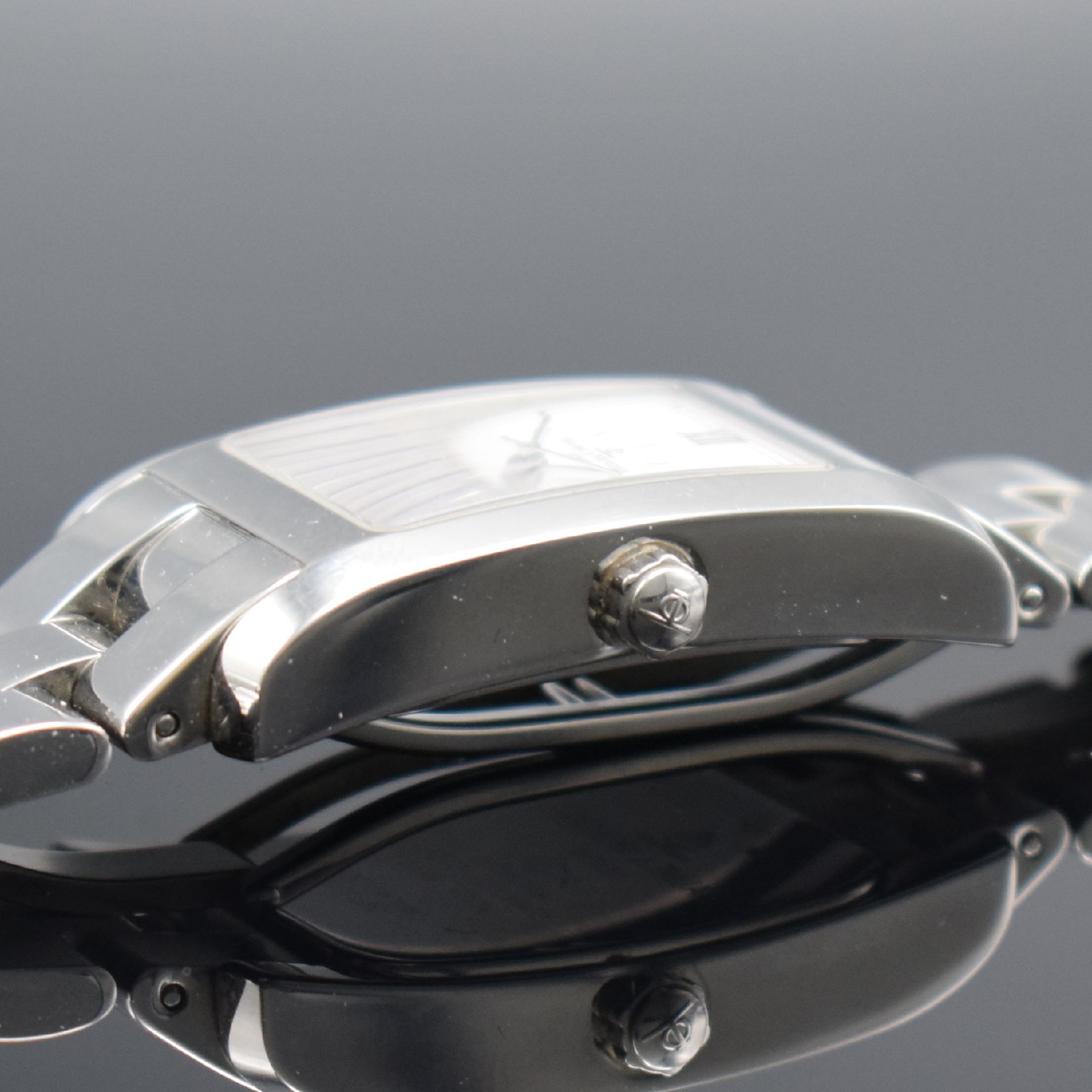 Detail e: BAUME & MERCIER Armbanduhr Hampton Referenz MV045120, Automatik, Edelstahlgeh. inkl. Gliederband m. dopp. Faltschl., weißes Zifferbl., Anz. v. Std., ...
