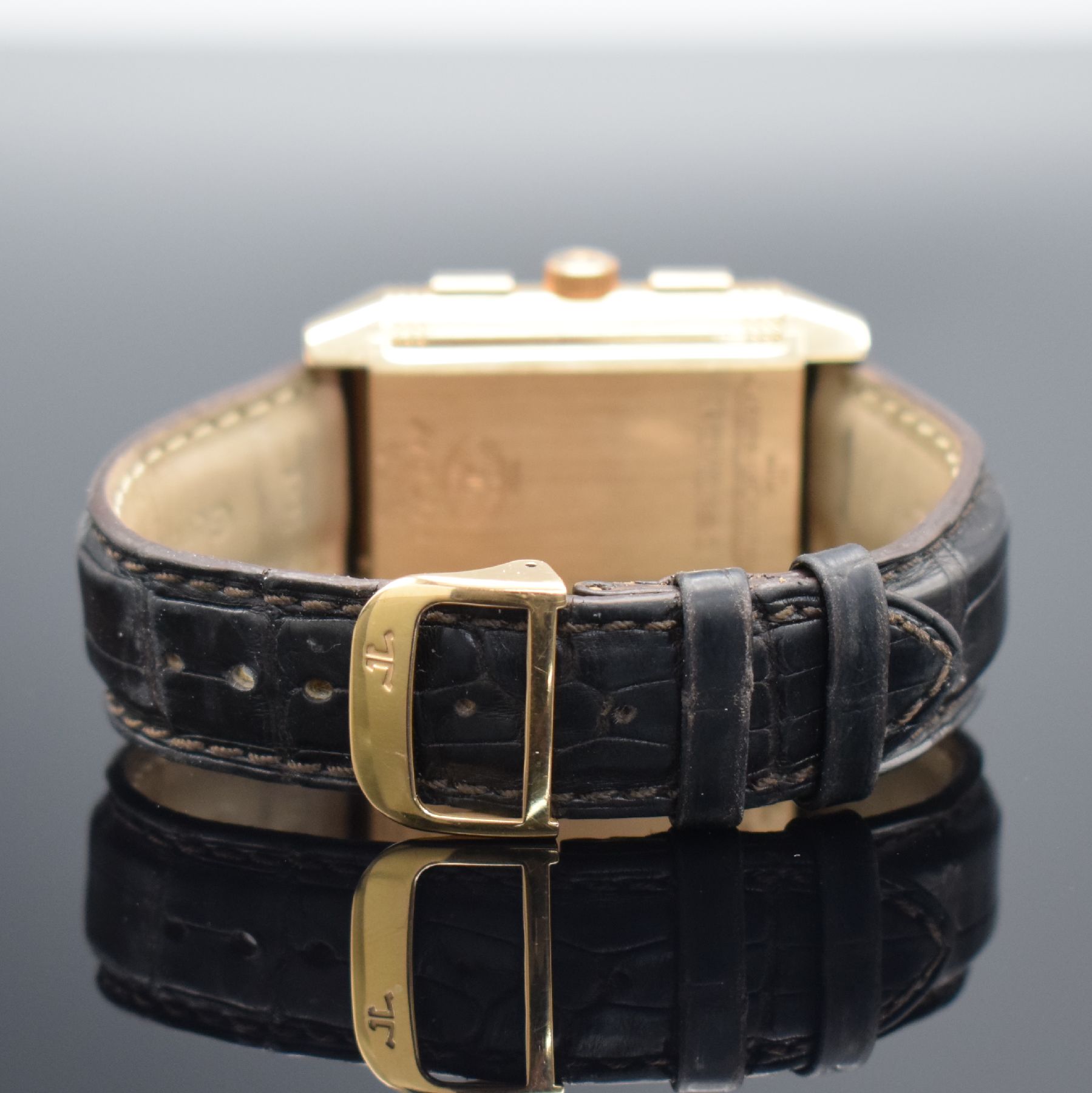 Detail g: Jaeger-LeCoultre Herrenarmbanduhr Reverso Grande GMT in Rosépink gold 750/000 Referenz Q3022420 / 240.2.18, Handaufzug, um 180 Grad drehbares ...