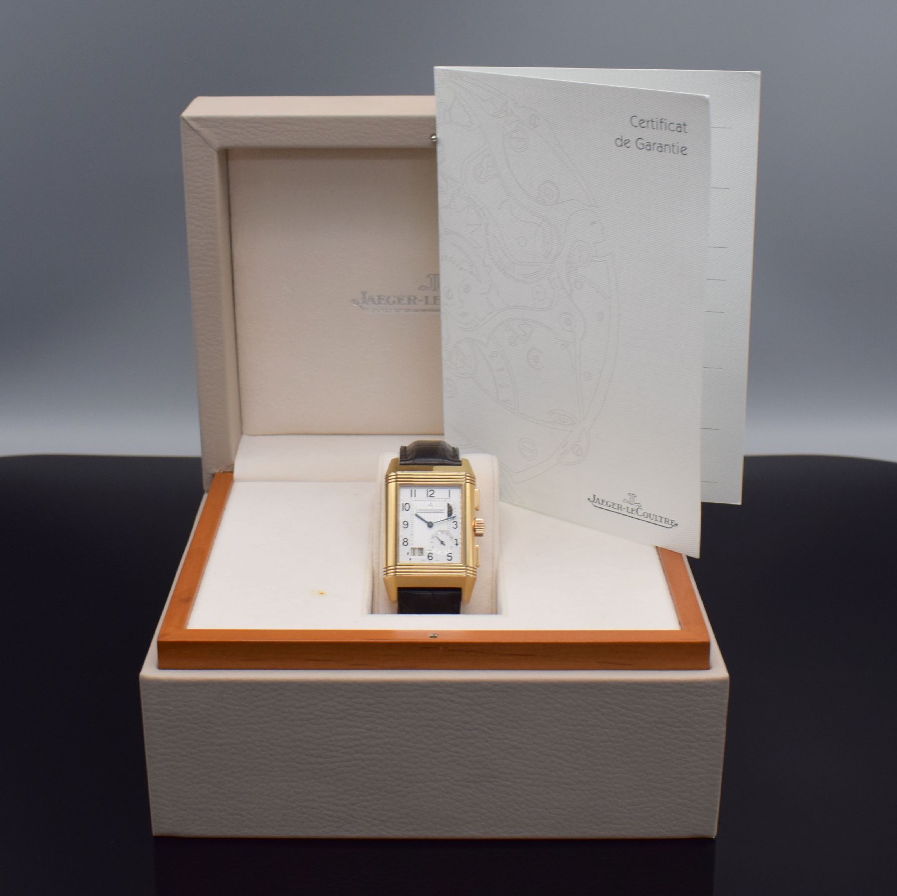 Detail k: Jaeger-LeCoultre Herrenarmbanduhr Reverso Grande GMT in Rosépink gold 750/000 Referenz Q3022420 / 240.2.18, Handaufzug, um 180 Grad drehbares ...