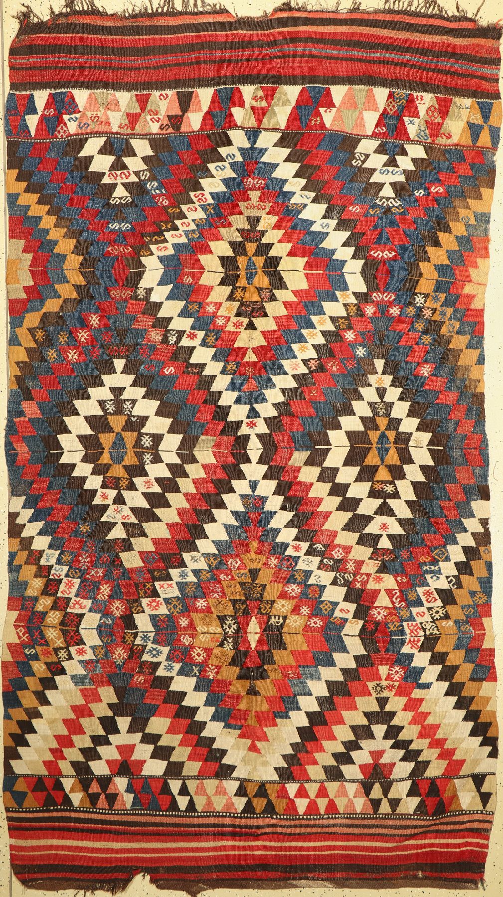 Flammen Kelim, Karakecili, Türkei, um 1900,Wolle auf Wolle, ca. 252 x 150 cm, EHZ: 4-5