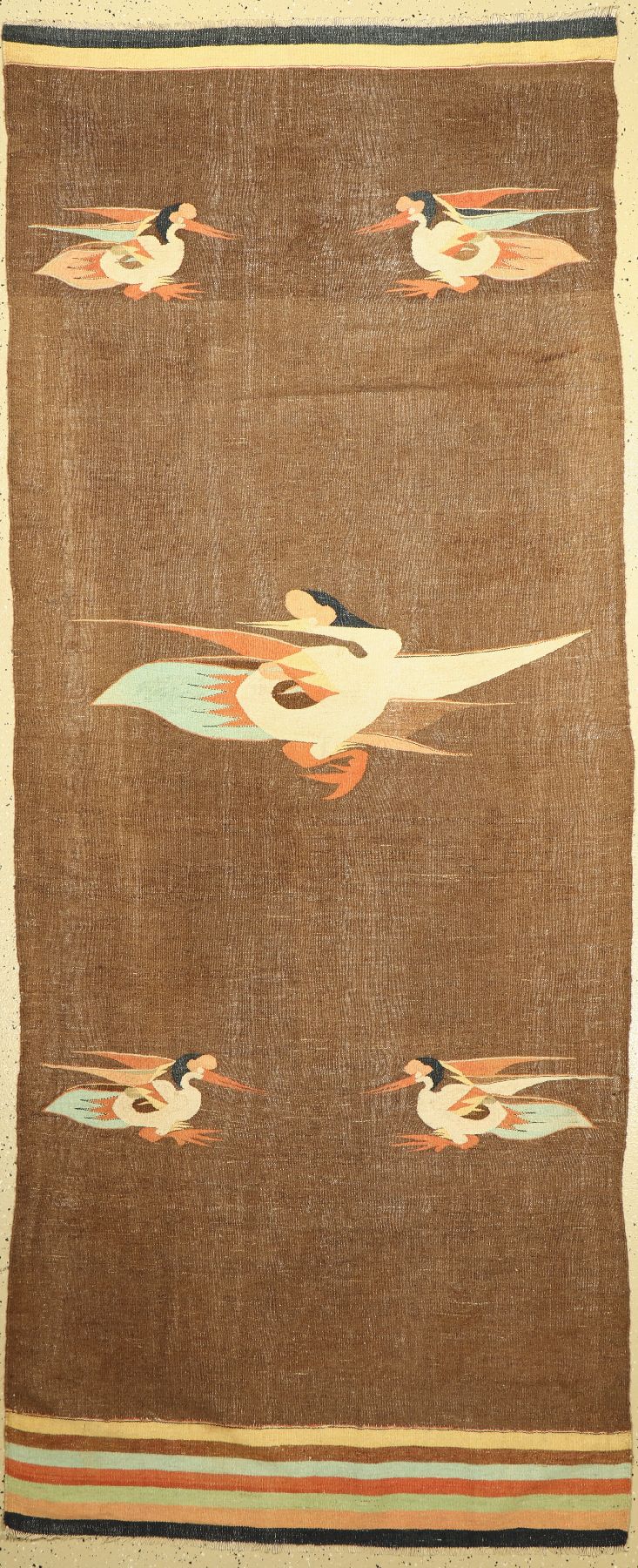 Mongolischer Kelim, Mongolai, um 1920, Wolle auf Baumwolle, ca. 282 x 115 cm, EHZ: 2