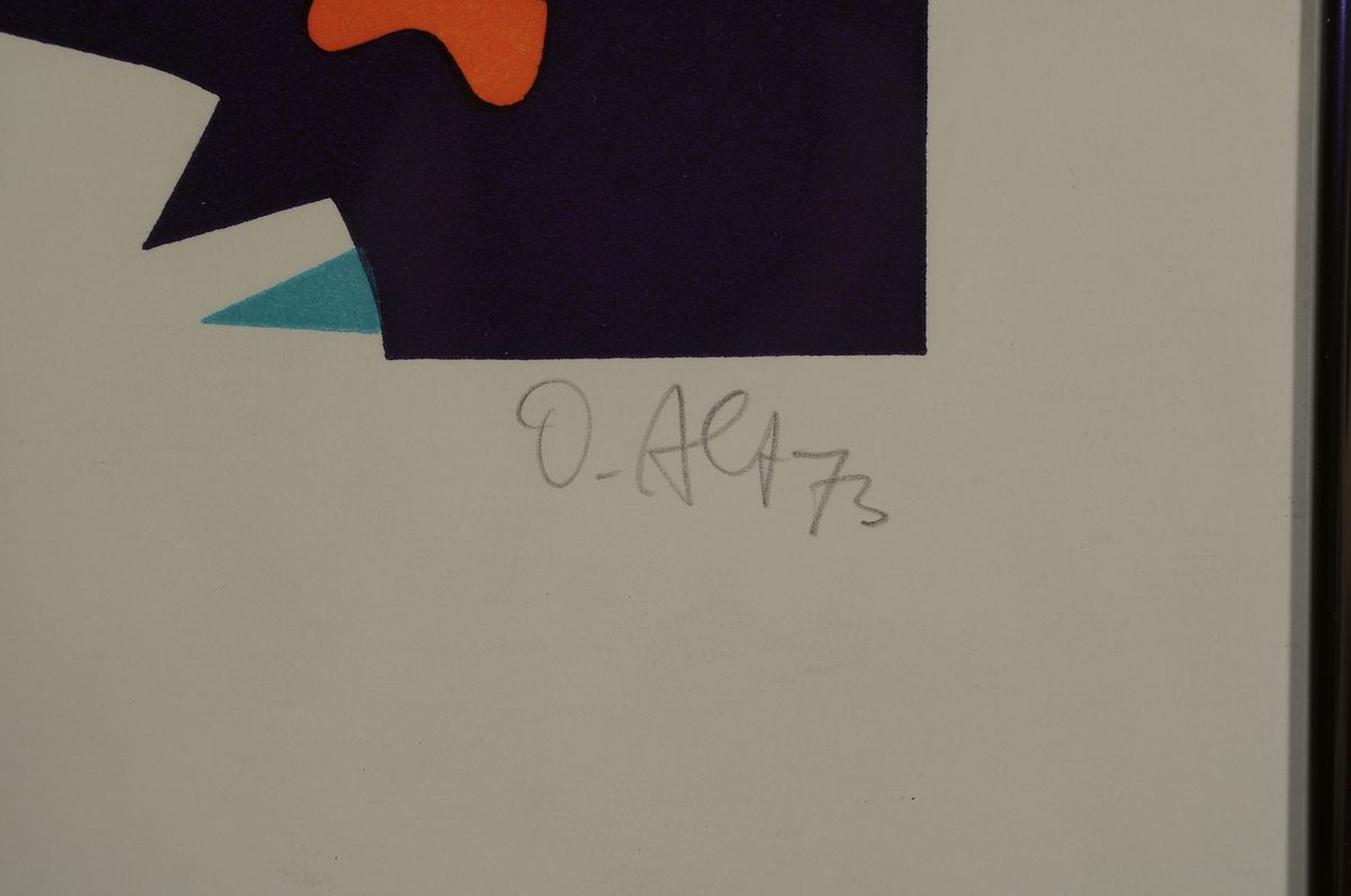 Detail k: Otmar Alt, geb. 1940, drei Farbsiebdrucke auf Papier, handsigniert, je dat. 73, num. 105/120, Prägestempel der Schmücking, Alu-Nielsen-Rahmen, ...