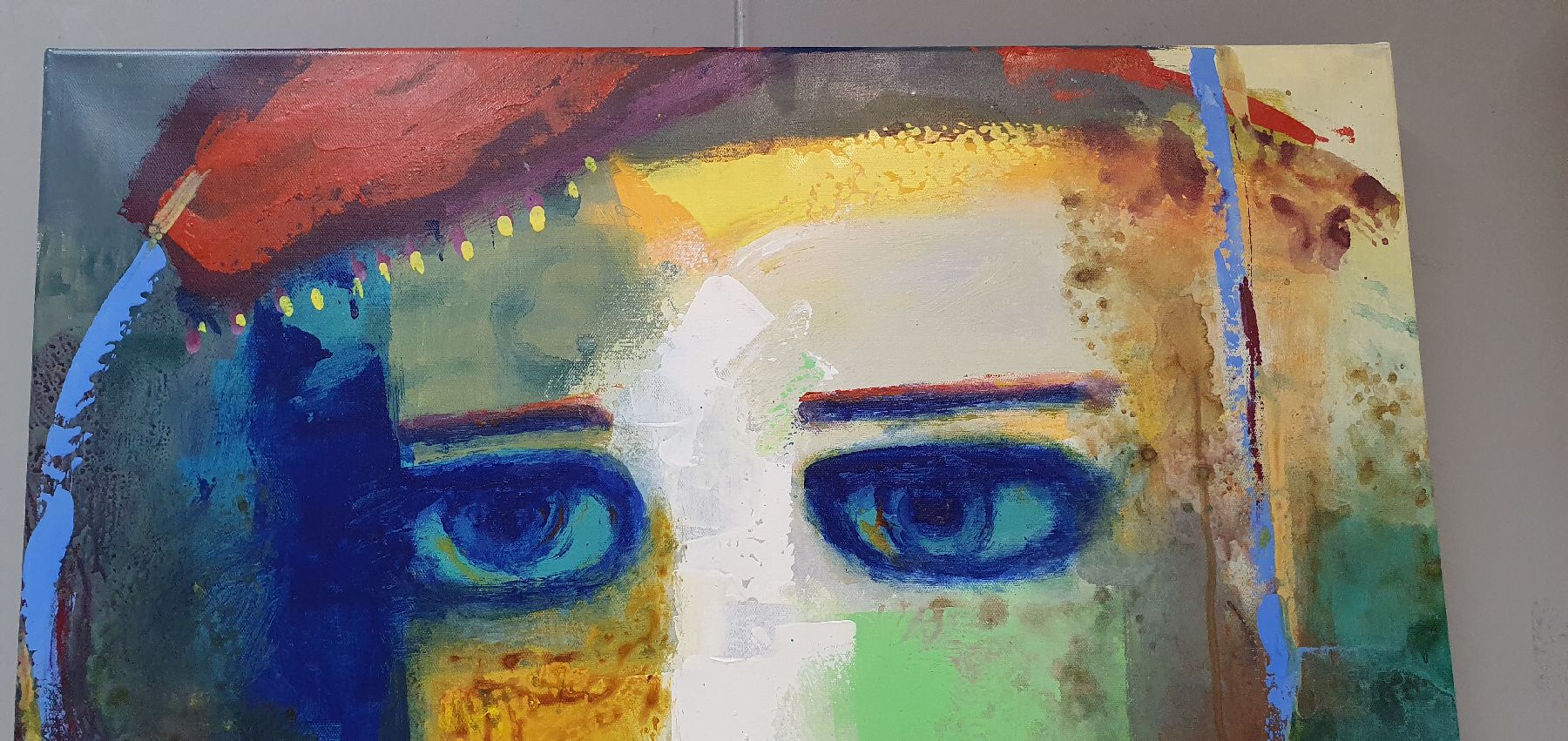 Detail h: Abbas Al Mosawi, geb. 1952, Acryl/Lwd, zwei Pendants, Frauenköpfe, Öl/Lwd, beide signiert und dat. 2021, je 73.5 x 73.5 cm