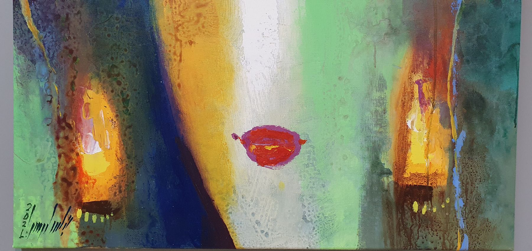 Detail i: Abbas Al Mosawi, geb. 1952, Acryl/Lwd, zwei Pendants, Frauenköpfe, Öl/Lwd, beide signiert und dat. 2021, je 73.5 x 73.5 cm
