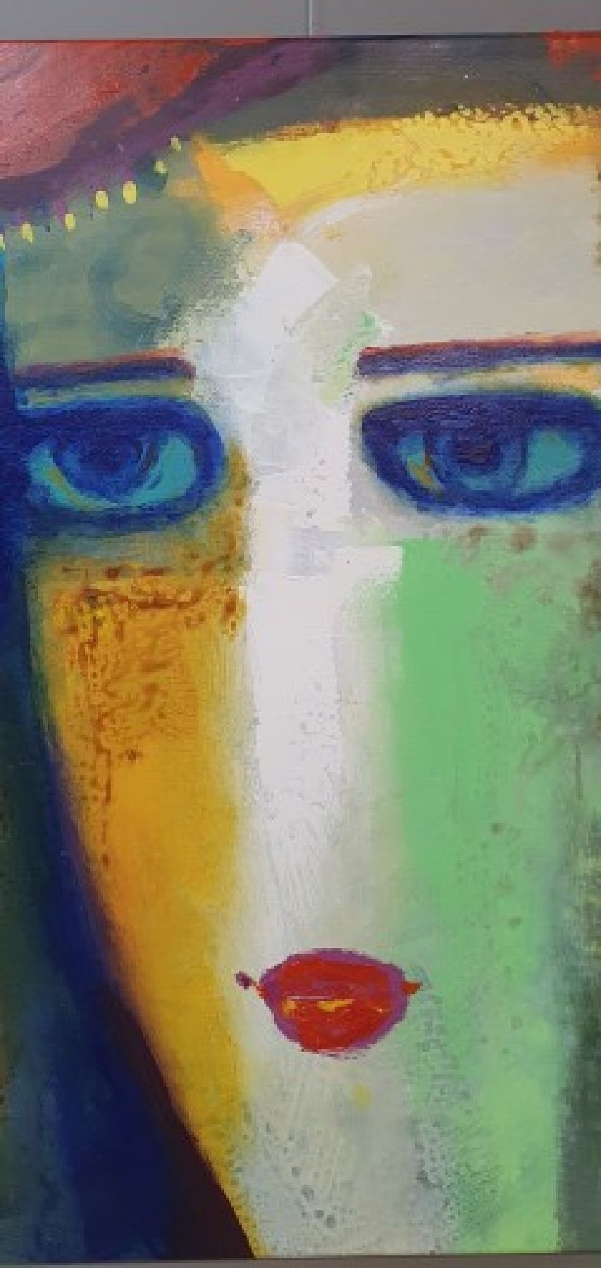Detail j: Abbas Al Mosawi, geb. 1952, Acryl/Lwd, zwei Pendants, Frauenköpfe, Öl/Lwd, beide signiert und dat. 2021, je 73.5 x 73.5 cm