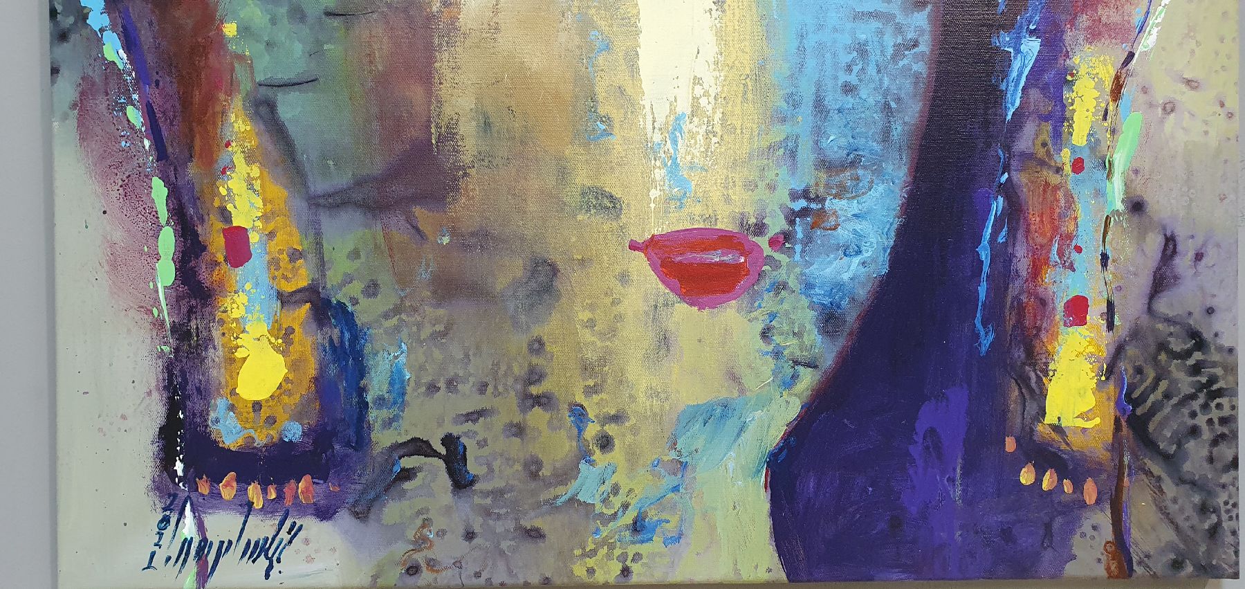 Detail o: Abbas Al Mosawi, geb. 1952, Acryl/Lwd, zwei Pendants, Frauenköpfe, Öl/Lwd, beide signiert und dat. 2021, je 73.5 x 73.5 cm