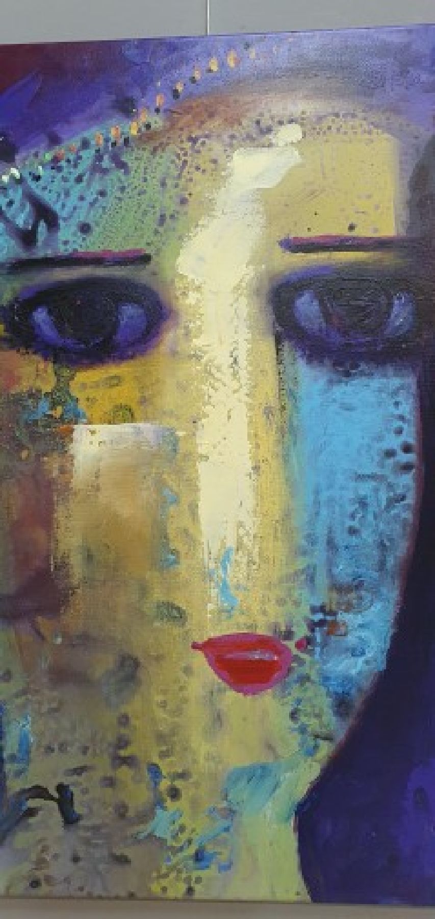 Detail p: Abbas Al Mosawi, geb. 1952, Acryl/Lwd, zwei Pendants, Frauenköpfe, Öl/Lwd, beide signiert und dat. 2021, je 73.5 x 73.5 cm