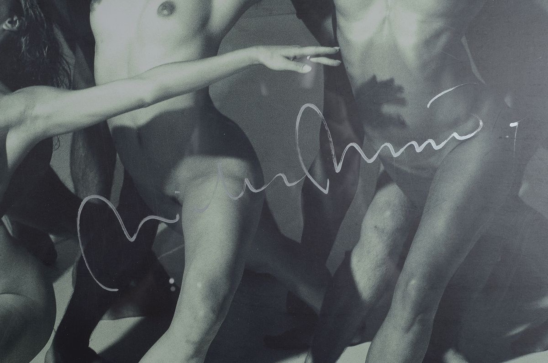 Detail c: Dieter Blum, geb. 1926, Offset auf dickem Karton, handsigniert, Tanzgruppe, PP: 51 x 42.5 cm, unter Glas, Rahmen: 63 x 53 cm