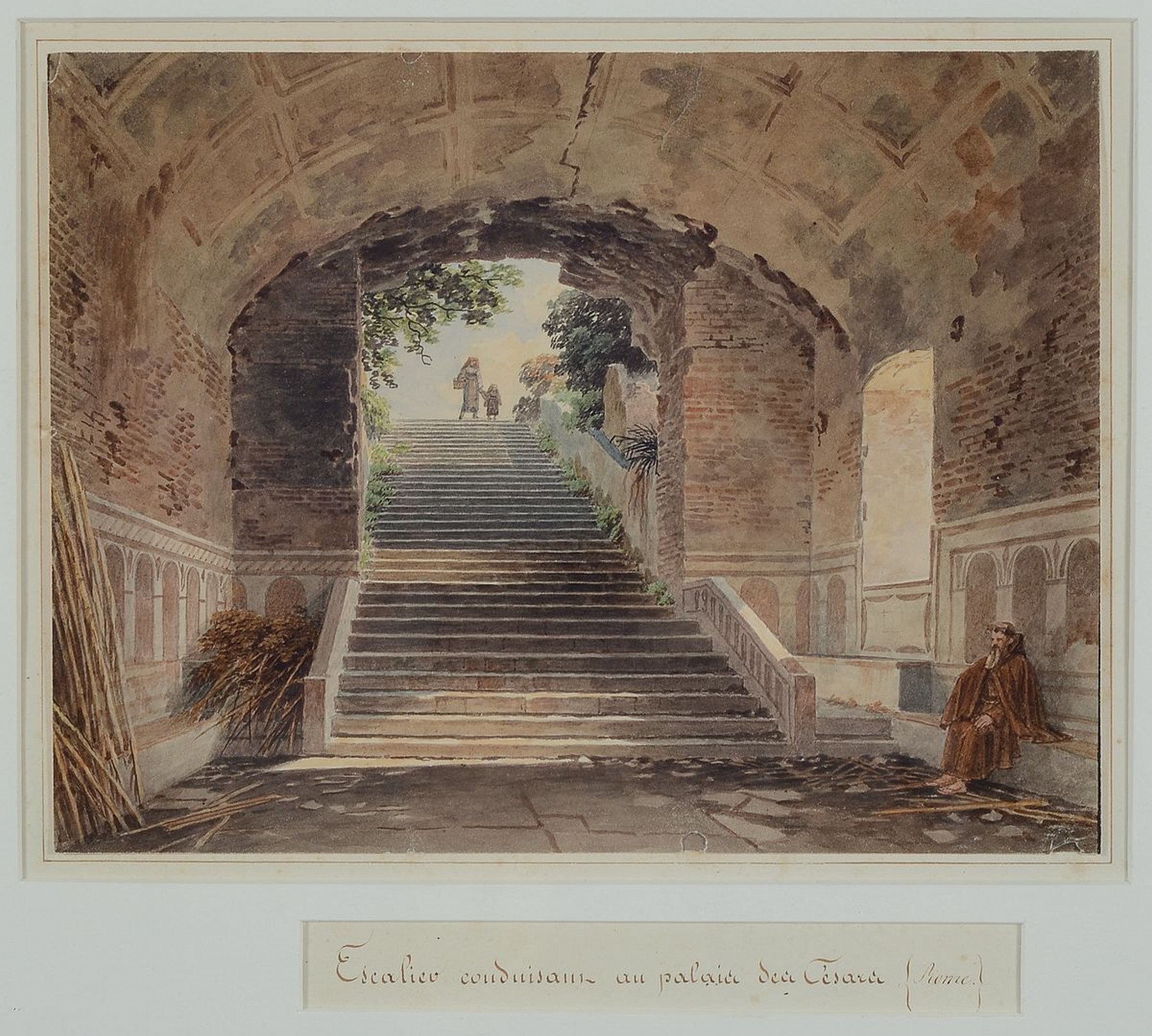 Jean-Lubin Vauzelle, 1776 Angerville-la-Gate -1839 Paris, Schüler des Architekturmalers Hubert Robert u. Jean Charles Nicaise Perrin, hier: ...