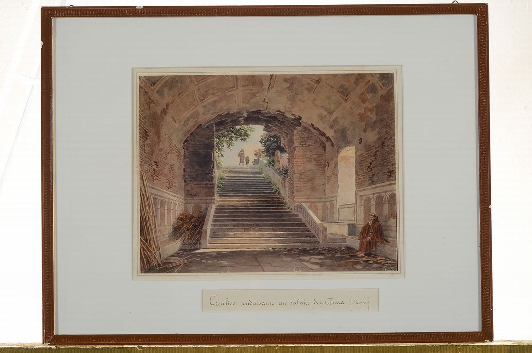 Detail k: Jean-Lubin Vauzelle, 1776 Angerville-la-Gate -1839 Paris, Schüler des Architekturmalers Hubert Robert u. Jean Charles Nicaise Perrin, hier: ...