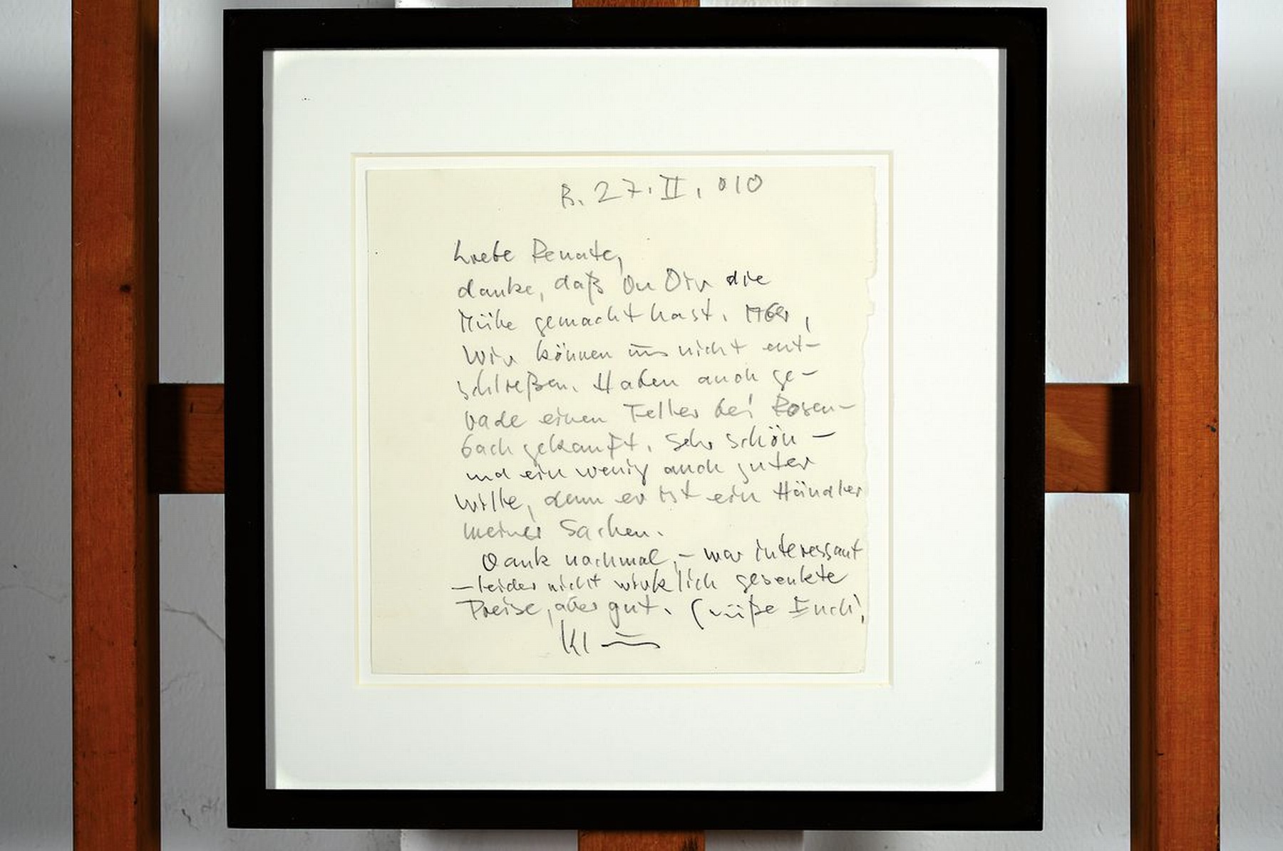 Detail k: Klaus Fußmann, geb. 1938, drei Teile: a. Aquarell auf dickem Karton, Ostseelandschaft, rückseitig als Karten beschrieben und handsigniert, ca. 9.5 ...