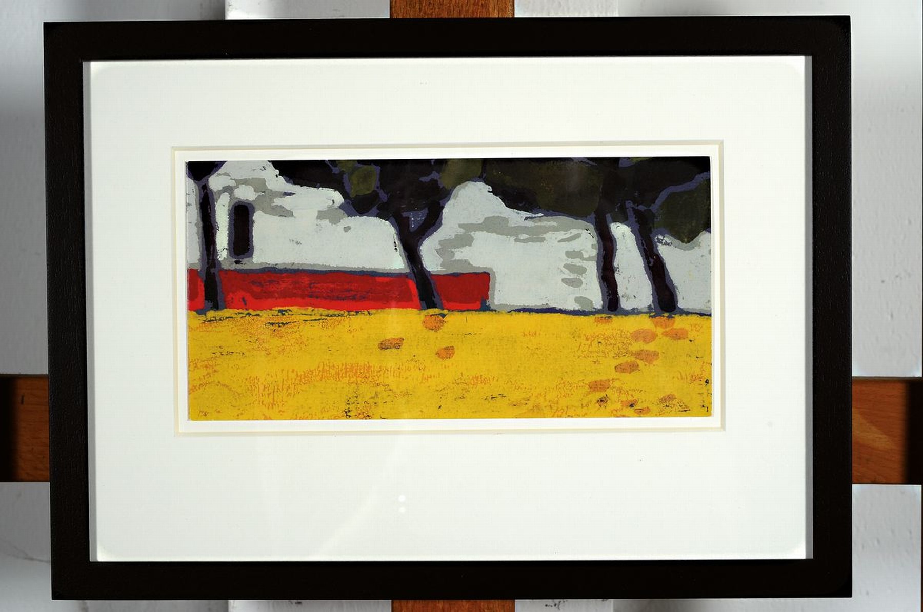 Detail n: Klaus Fußmann, geb. 1938, drei Teile: a. Aquarell auf dickem Karton, Ostseelandschaft, rückseitig als Karten beschrieben und handsigniert, ca. 9.5 ...