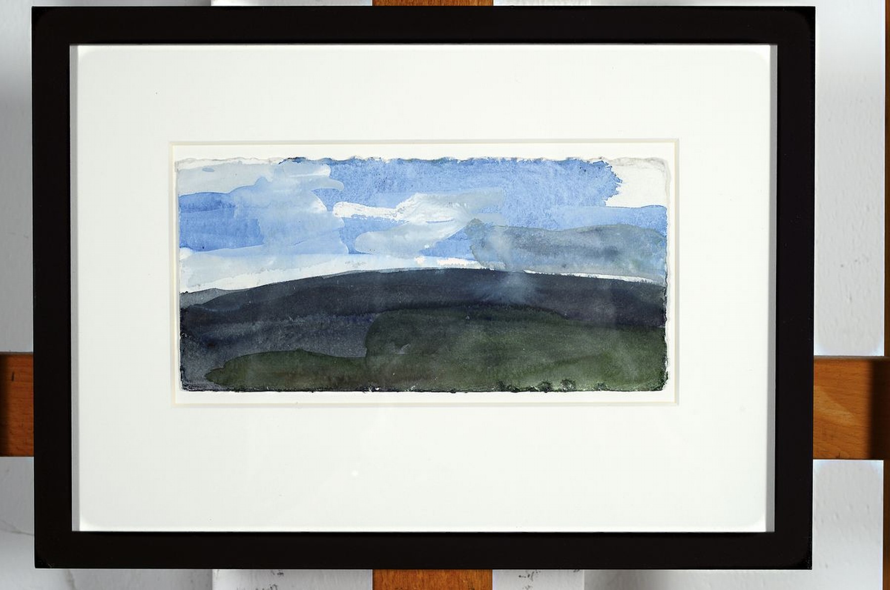 Detail o: Klaus Fußmann, geb. 1938, drei Teile: a. Aquarell auf dickem Karton, Ostseelandschaft, rückseitig als Karten beschrieben und handsigniert, ca. 9.5 ...