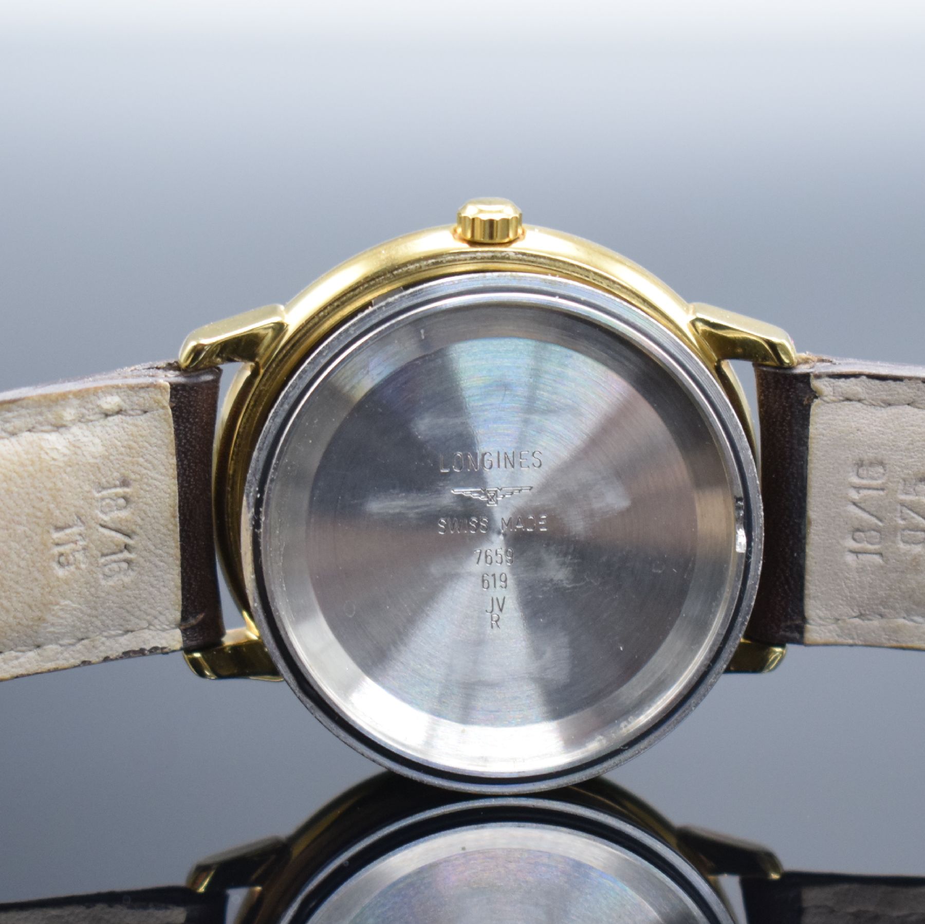 Detail h: LONGINES Armbanduhr Les Grandes Classiques Referenz L4 678 2, Automatik, Schweiz um 2000, verg. Edelstahlgeh. inkl. Lederband m. orig. Dornschl., ...