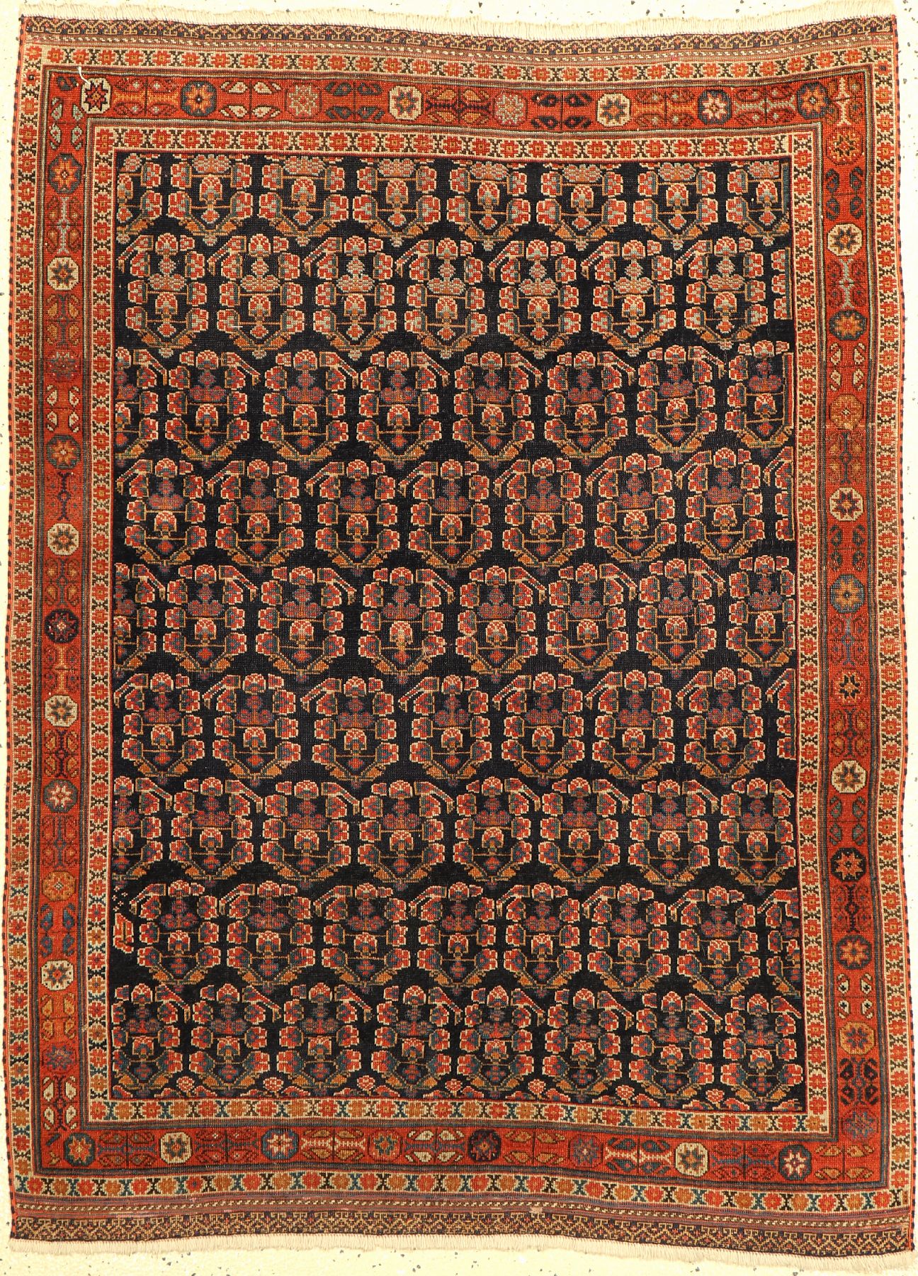 Sehr feiner antiker Khamseh, Persien, um 1900, Wolle auf Wolle, ca. 134 x 98 cm, EHZ: 2