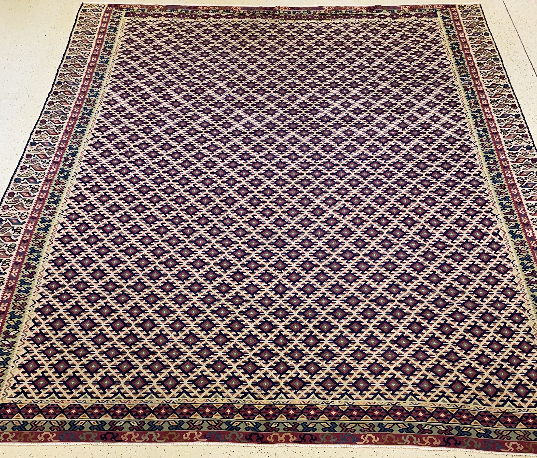 Seltener Übermaß Kelim, Konya, Türkei, um 1930/1940, Wolle auf Baumwolle, ca. 495 x 405 cm, EHZ: 2