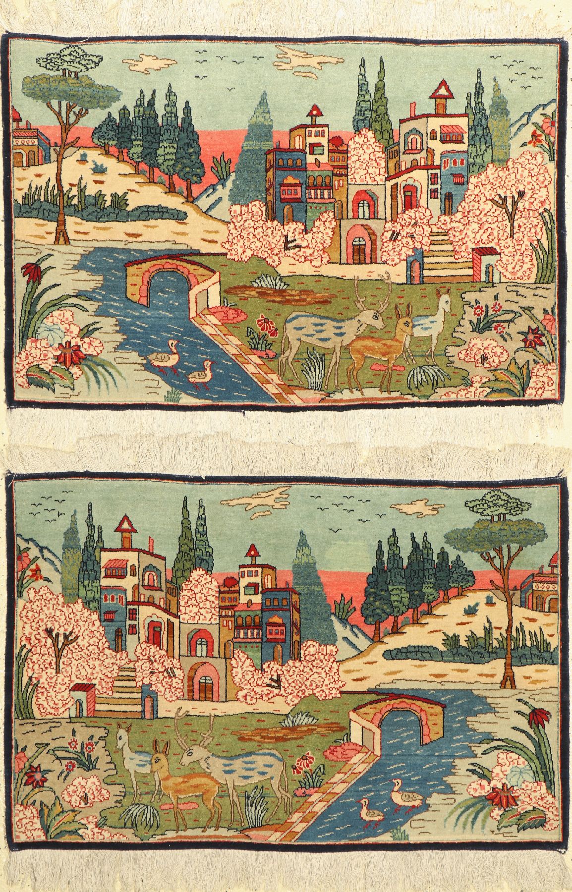 Ein paar Keschan Kork, Persien, um 1940, Korkwolle, ca. 65 x 97 cm, EHZ: 2-3