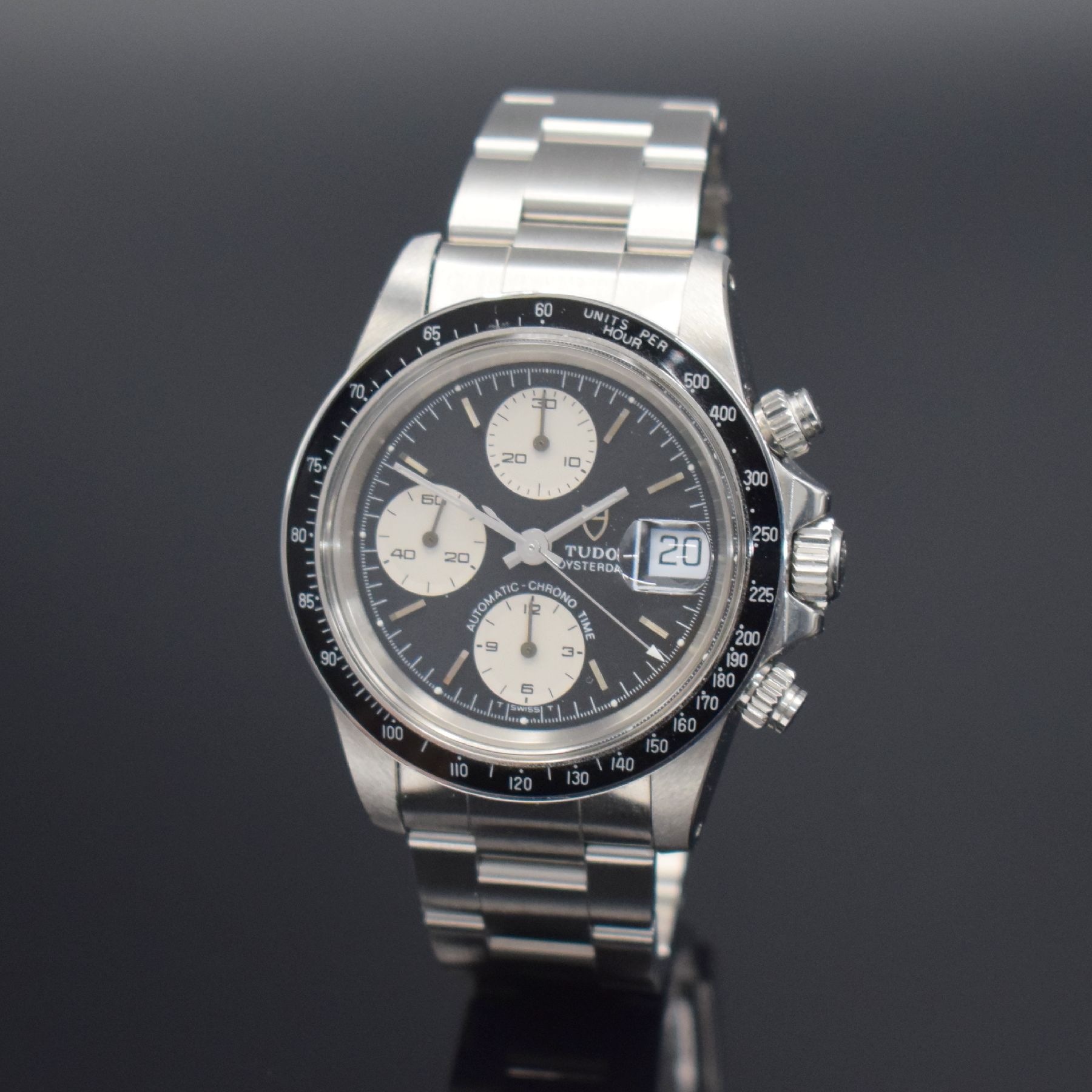 TUDOR Oysterdate Armbandchronograph Chrono- Time "Big Block" Referenz 79160 mit original Etui & Papieren, Automatik, massives orig. Rolex ...