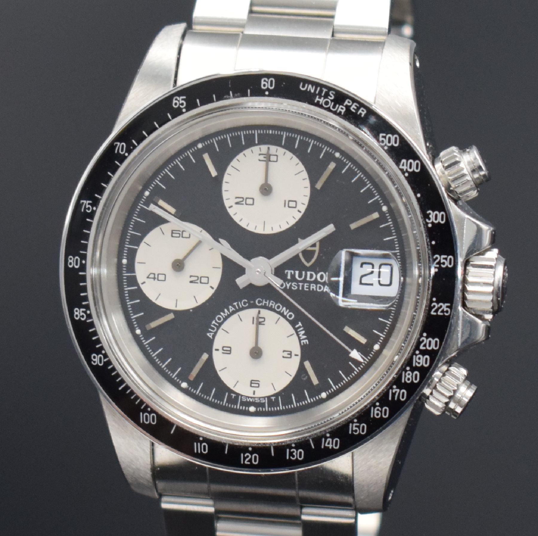 Detail a: TUDOR Oysterdate Armbandchronograph Chrono- Time "Big Block" Referenz 79160 mit original Etui & Papieren, Automatik, massives orig. Rolex ...