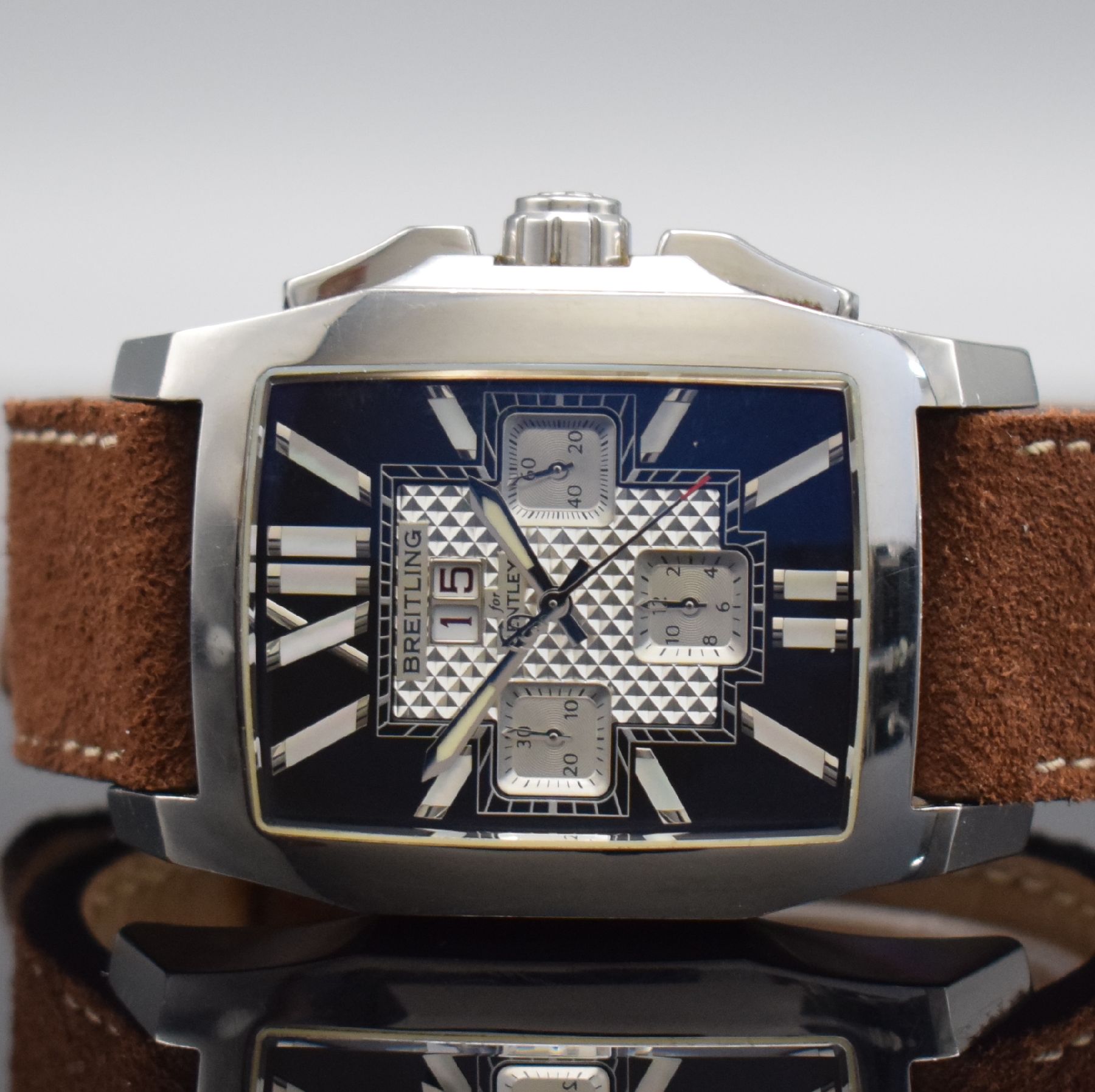 Detail a: BREITLING for Bentley Armbandchronograph Flying B Referenz A44365-1012, Automatik, Chronometer in Edelstahl inkl. neutr. Lederband, Boden 8-fach ...