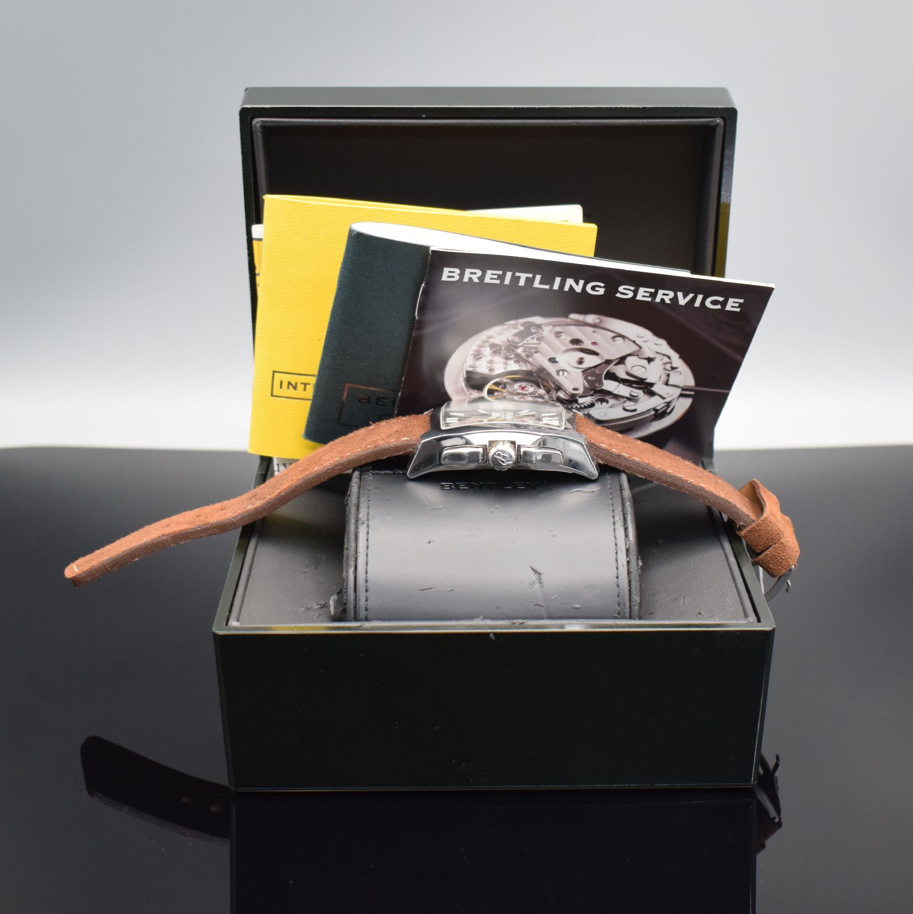 Detail f: BREITLING for Bentley Armbandchronograph Flying B Referenz A44365-1012, Automatik, Chronometer in Edelstahl inkl. neutr. Lederband, Boden 8-fach ...