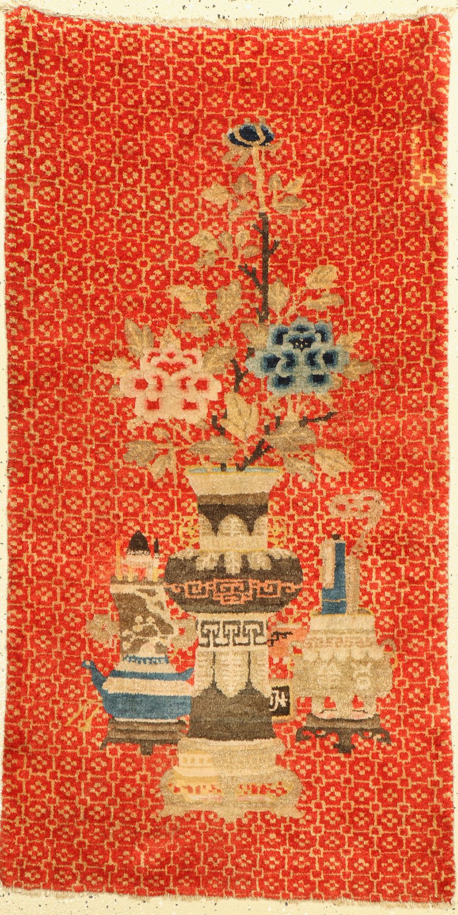 Pao Tow antik, China, um 1900, Wolle auf Baumwolle, ca. 132 x 70 cm, EHZ: 2-3