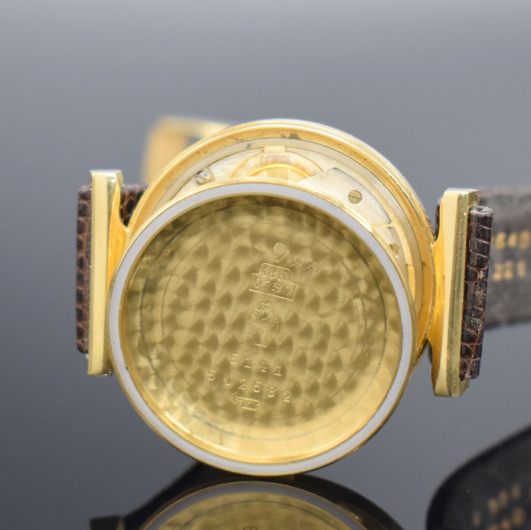 Detail f: MOVADO Kingmatic Sub Sea seltene Armbanduhr in GG 750/000 Referenz 5141, Schweiz um 1960, Automatik, 2-teil. Gehäuse, Boden geschr., ausgefallene ...