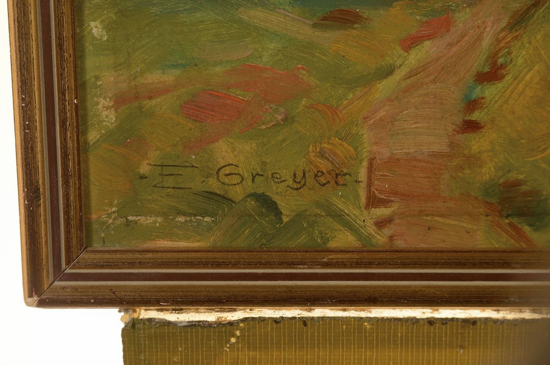 Detail a: Ernst Greyer, 1907 Steinmark-1983 Bad Gastein, beeinflusst von Anton Kolig und Herbert Böckl, studierte in Wien und stellte dort erstmals 1938 mit ...