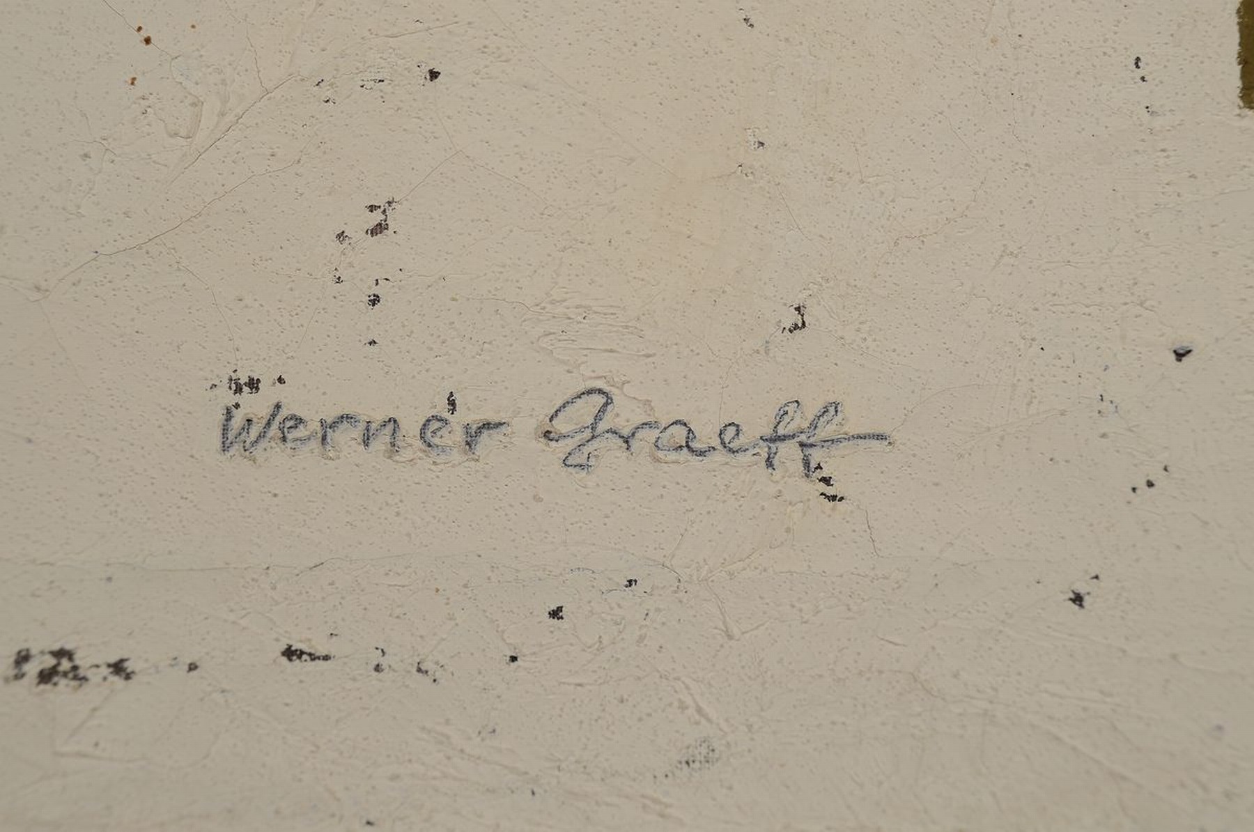 Detail c: Werner Graeff, 1901 Vohwinkel-Sonnborn-1978 Blacksburg/Virginia, Studium am Bauhaus, Mitglied von de Stijl, hier: Walri 4, Öl/Lwd, links unten ...