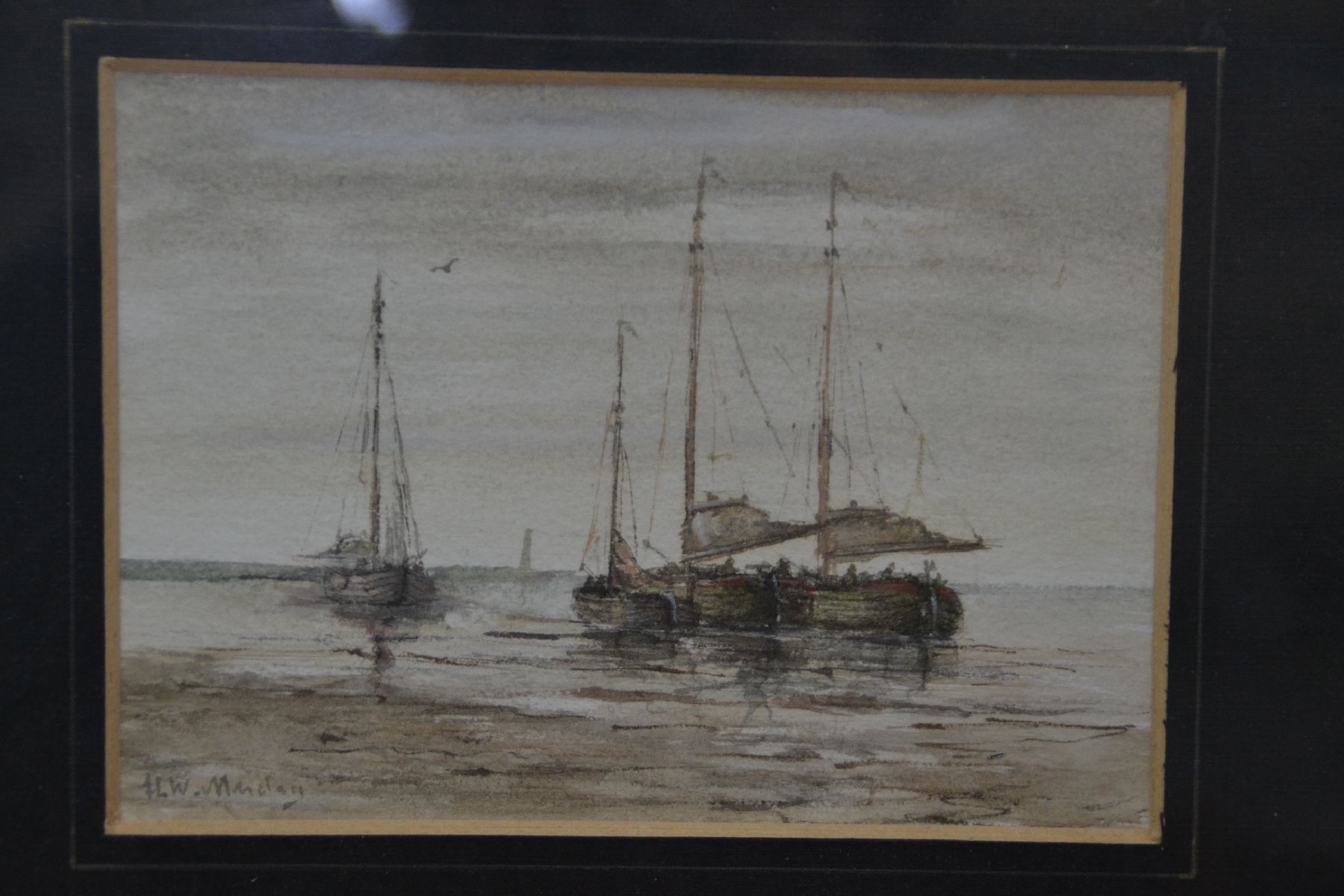 Detail c: Hendrik Willem Mesdag, 1831 Groningen-1915 Den Haag, bedeutendster Vertreter der eigenständigen impressionistischen Haager Schule, hier: ...