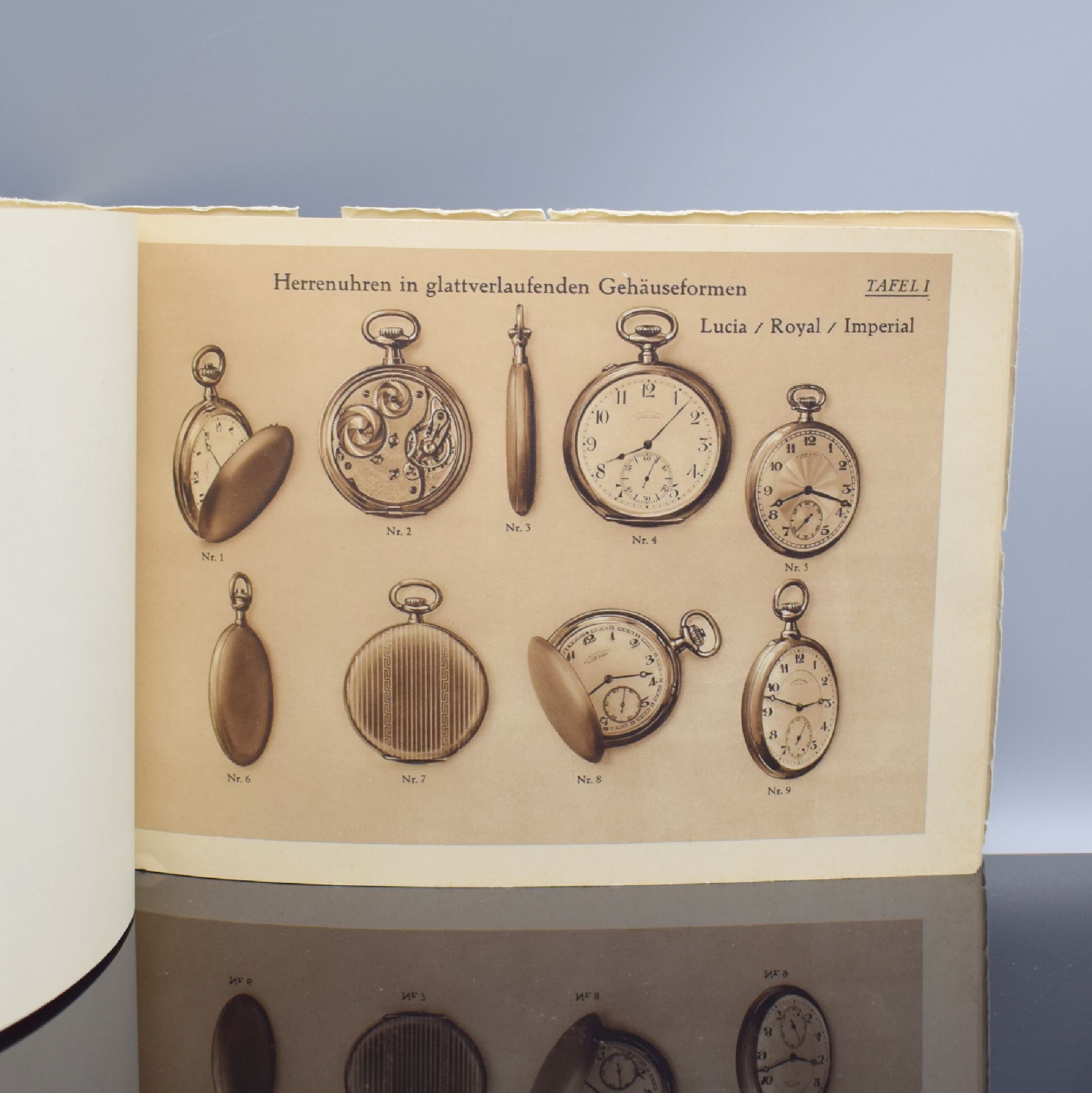 Detail b: A. LANGE & SÖHNE "Könige wählten..." sehr seltener original Katalog, Deutschland um 1925, 30 Seiten, 3 Tafeln, Kordel-gebunden, ...
