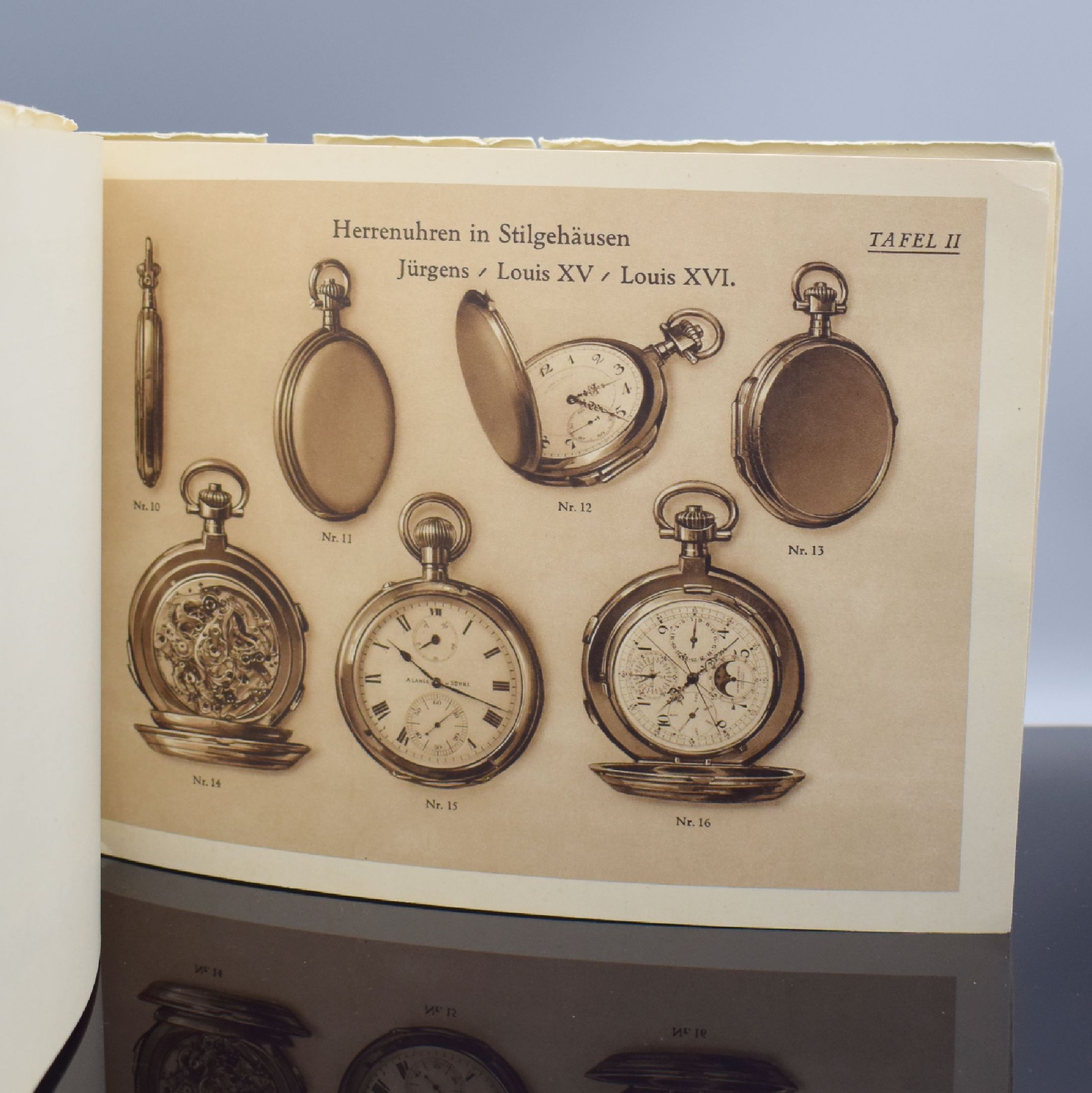 Detail c: A. LANGE & SÖHNE "Könige wählten..." sehr seltener original Katalog, Deutschland um 1925, 30 Seiten, 3 Tafeln, Kordel-gebunden, ...