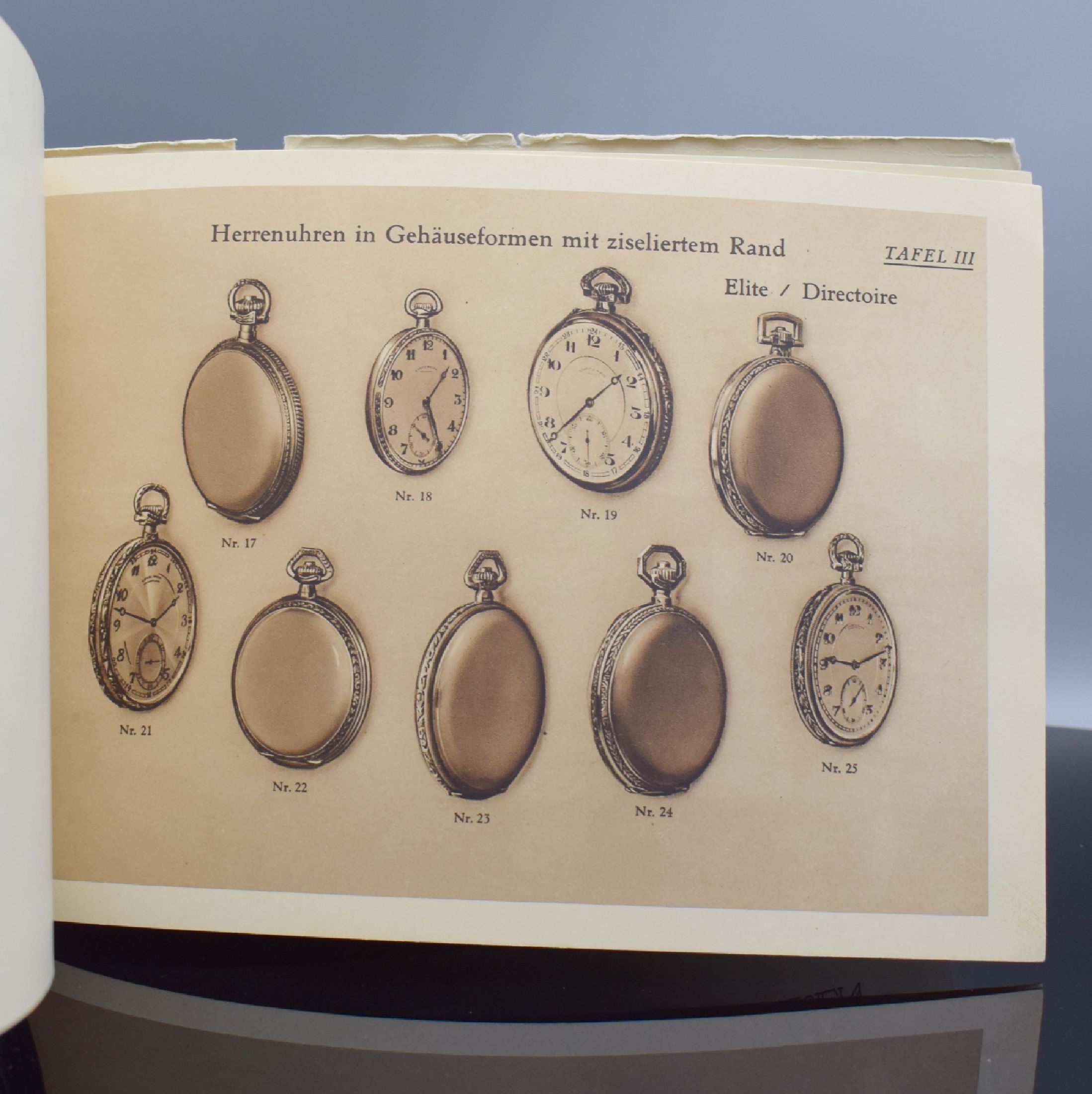 Detail d: A. LANGE & SÖHNE "Könige wählten..." sehr seltener original Katalog, Deutschland um 1925, 30 Seiten, 3 Tafeln, Kordel-gebunden, ...