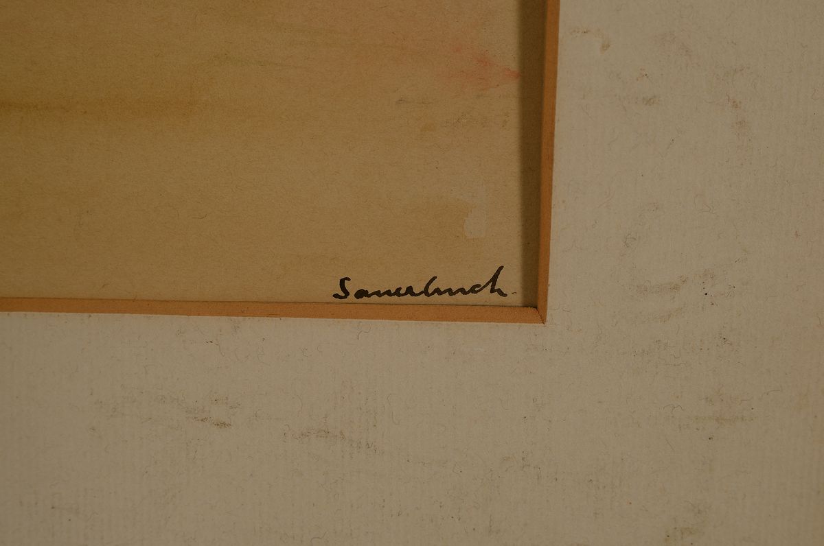 Detail a: Hans Sauerbruch, 1910 Marburg-1996 Konstanz, Wer in den Krieg ziehen will, der soll gerüstet sein... Tusche und Aquarell auf Papier, gebräunt, ...