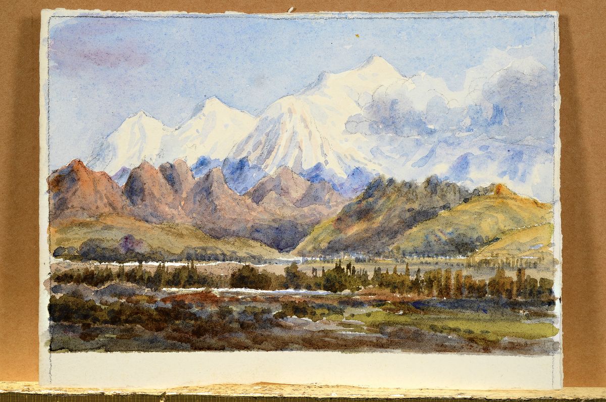 Detail m: Zuschreibung: Charles Gilbert Heathcote, 1841-1913, 3 kleine Aquarelle auf Büttenpapier, ca. 12x18cm; 12x18cm; 18x20cm, versch. ...