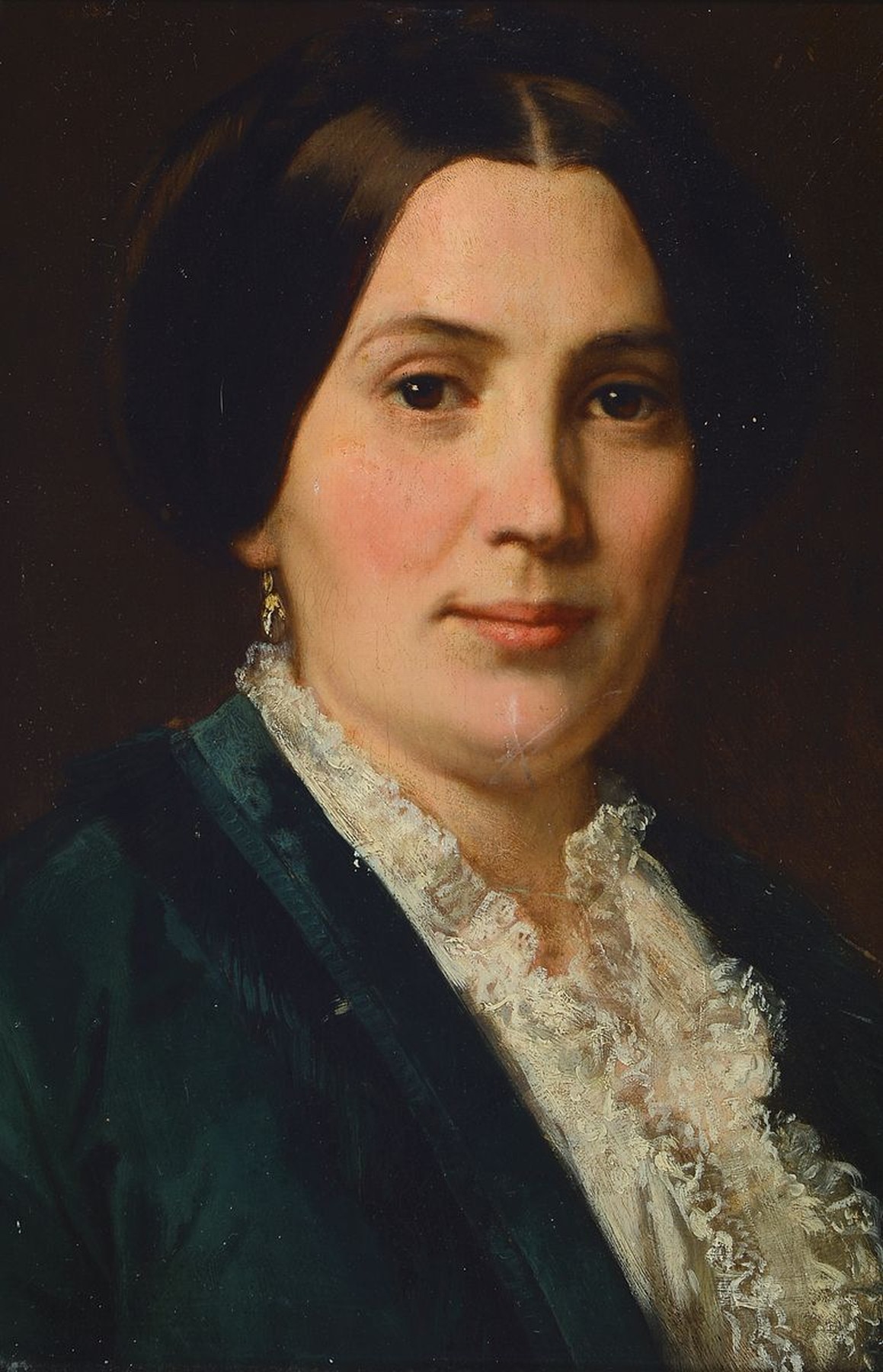 Zuschreibung: Oskar Begas, 1828 Berlin - 1883 ebenda, Studium an den Akademien Berlin und Dresden, Rom-Stipendium, hier: Damenbildnis, detaillierte ...