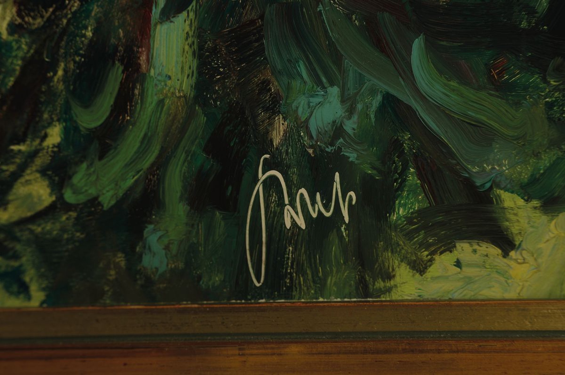 Detail a: Karl Graf, 1902 Rothenburg - 1986 Speyer, großformatige Ansicht Neuleiningens, rechts unten signiert, Rahmen l. best., 100x130 / 107x137 cm, ...