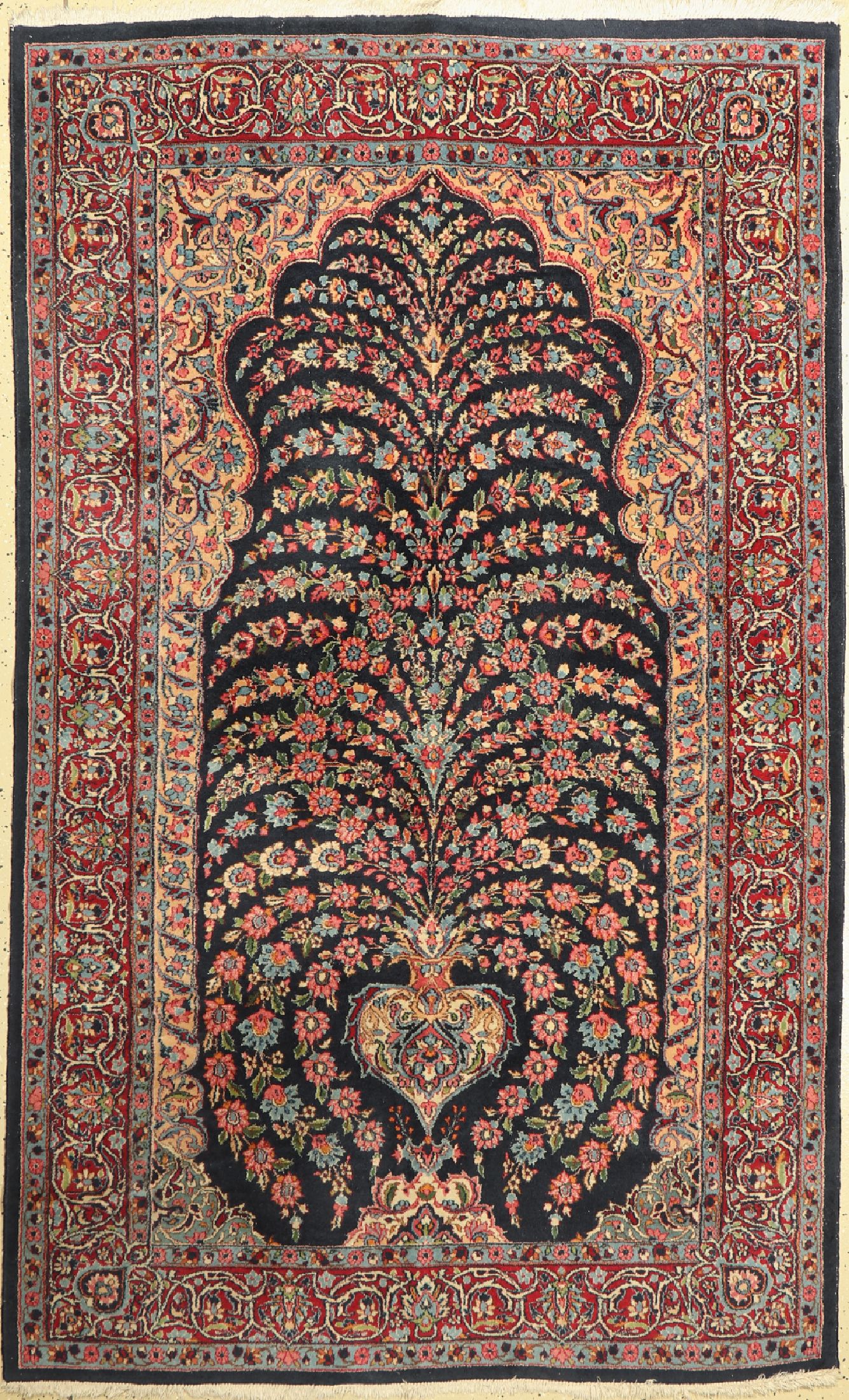 Kerman fein, Persien, ca. 50 Jahre, Korkwolle, ca. 227 x 138 cm, EHZ: 2