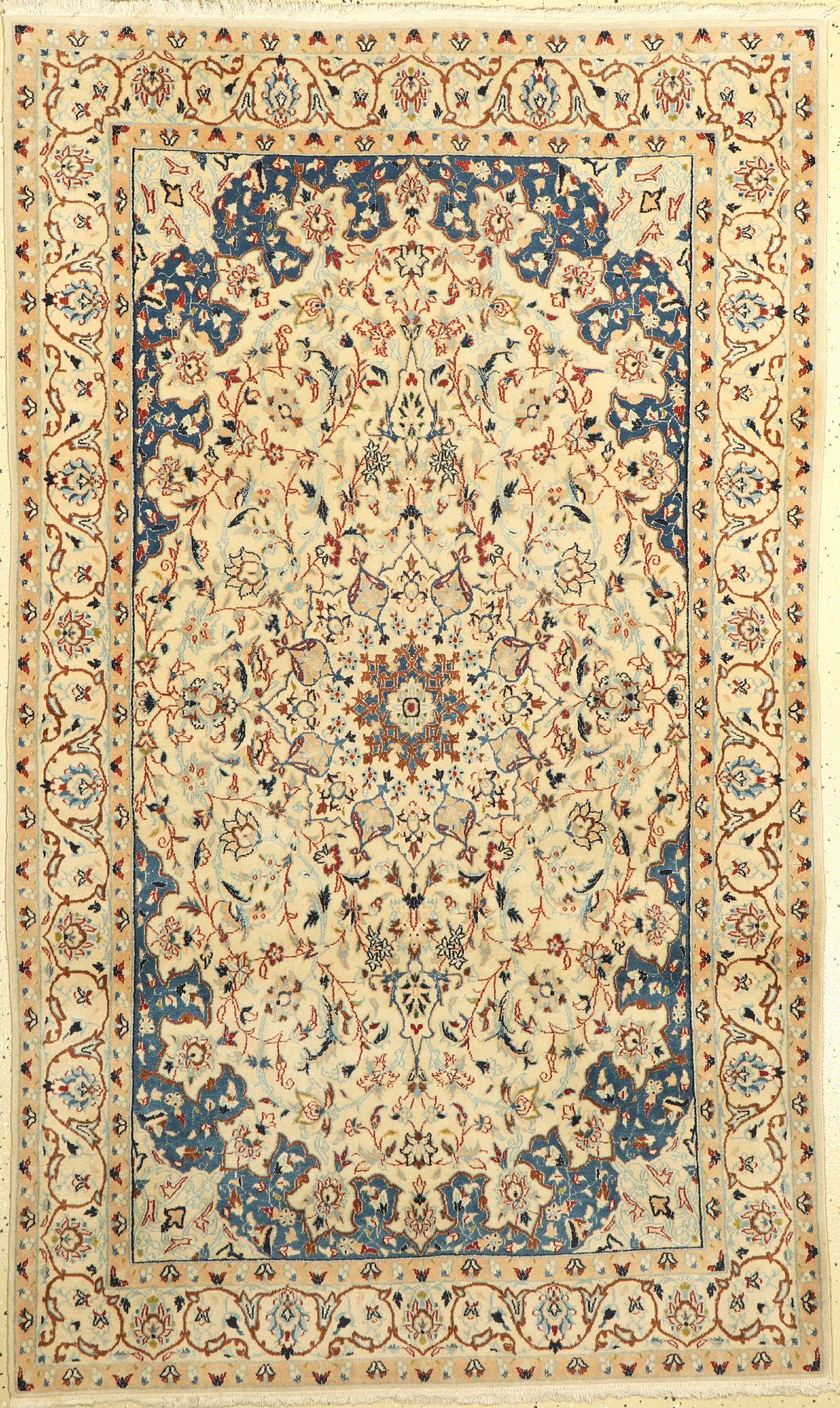 Nain fein(9 La), Persien, ca. 50 Jahre, Korkwolle mit Seide, ca. 204 x 123 cm, EHZ: 2